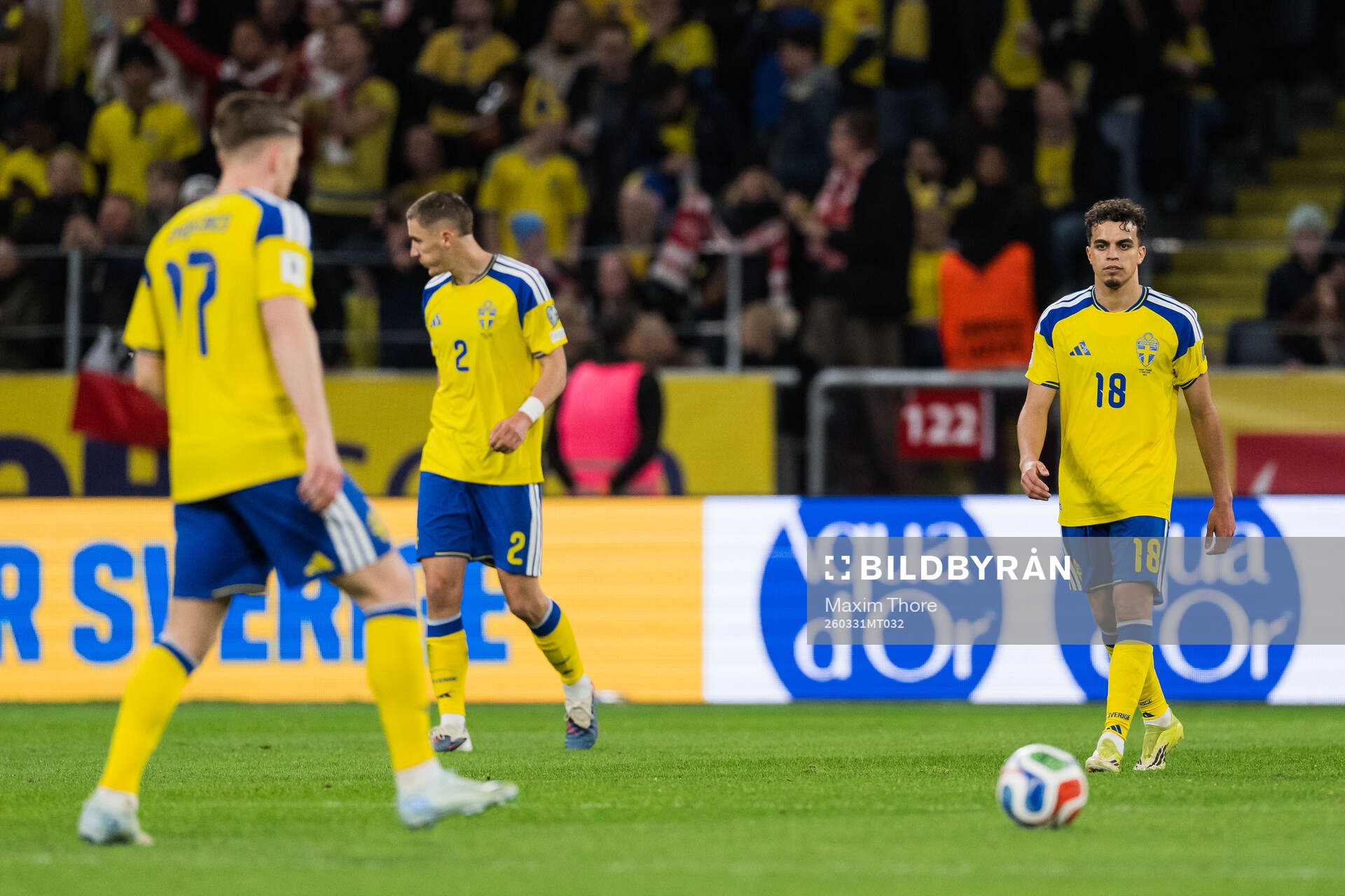 Gustaf Lagerbielke and Yasin Ayari of Sweden looks dejected