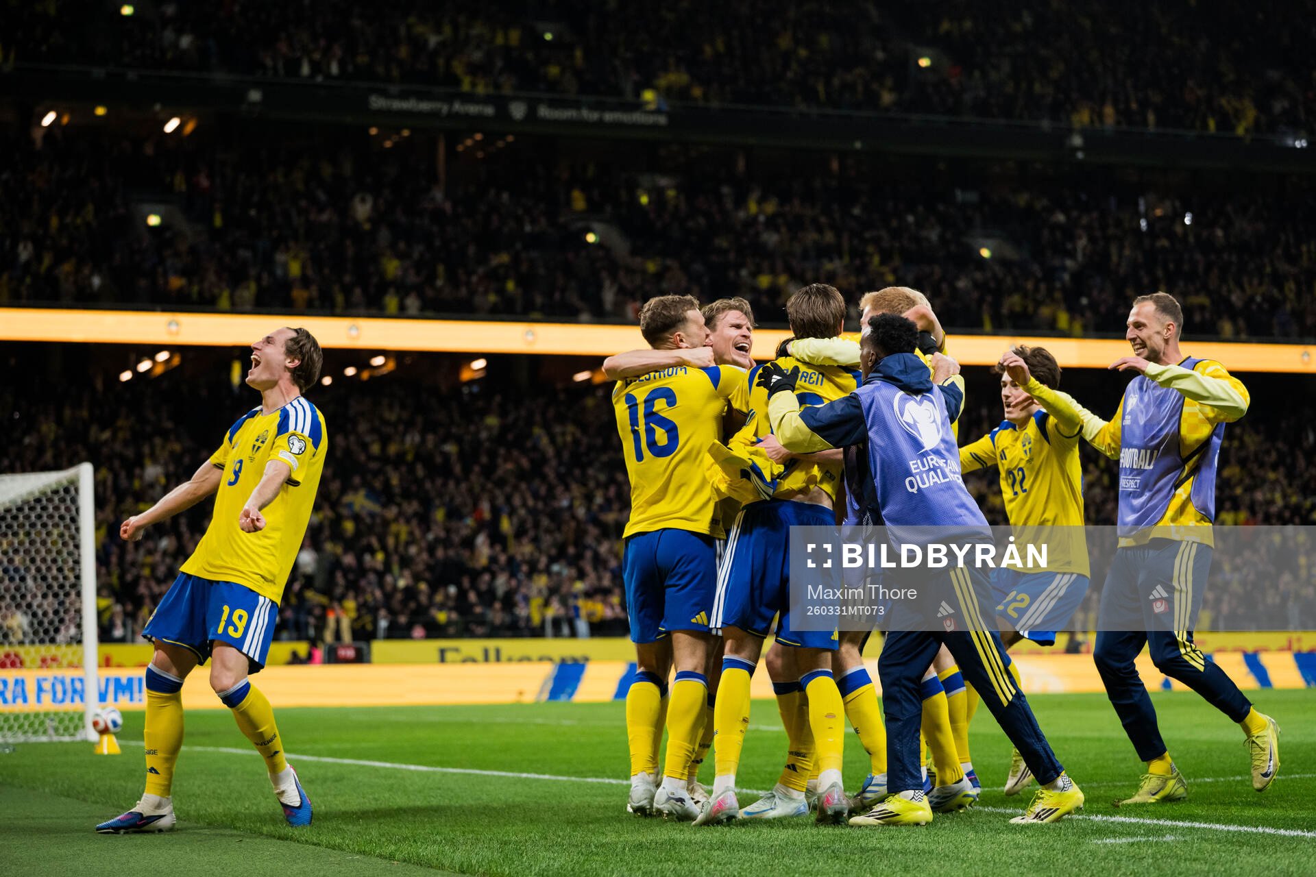 Mattias Svanberg of Sweden celebrates