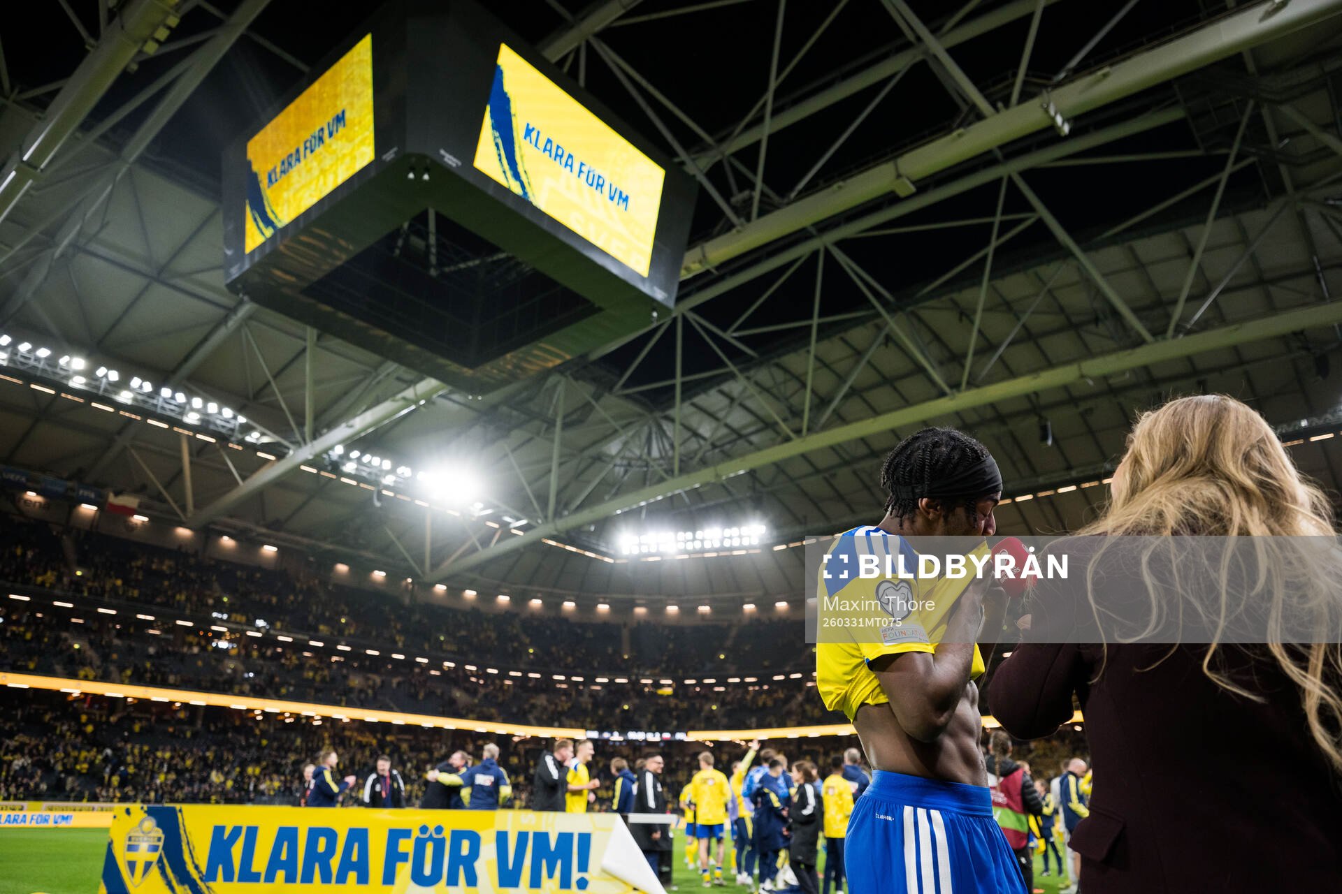 Anthony Elanga of Sweden celebrates
