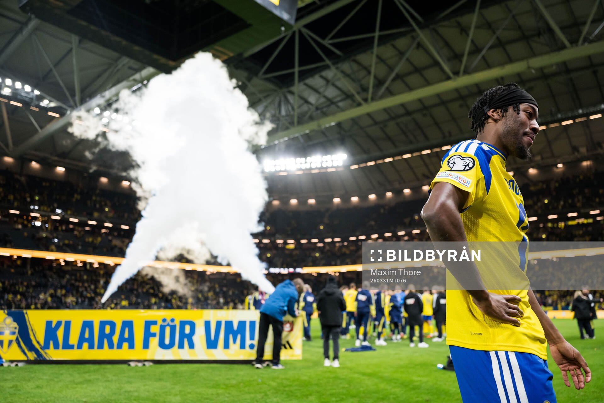 Anthony Elanga of Sweden celebrates