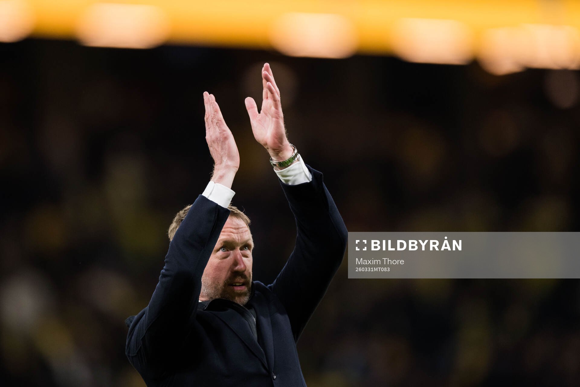 Head coach Graham Potter of Sweden celebrates