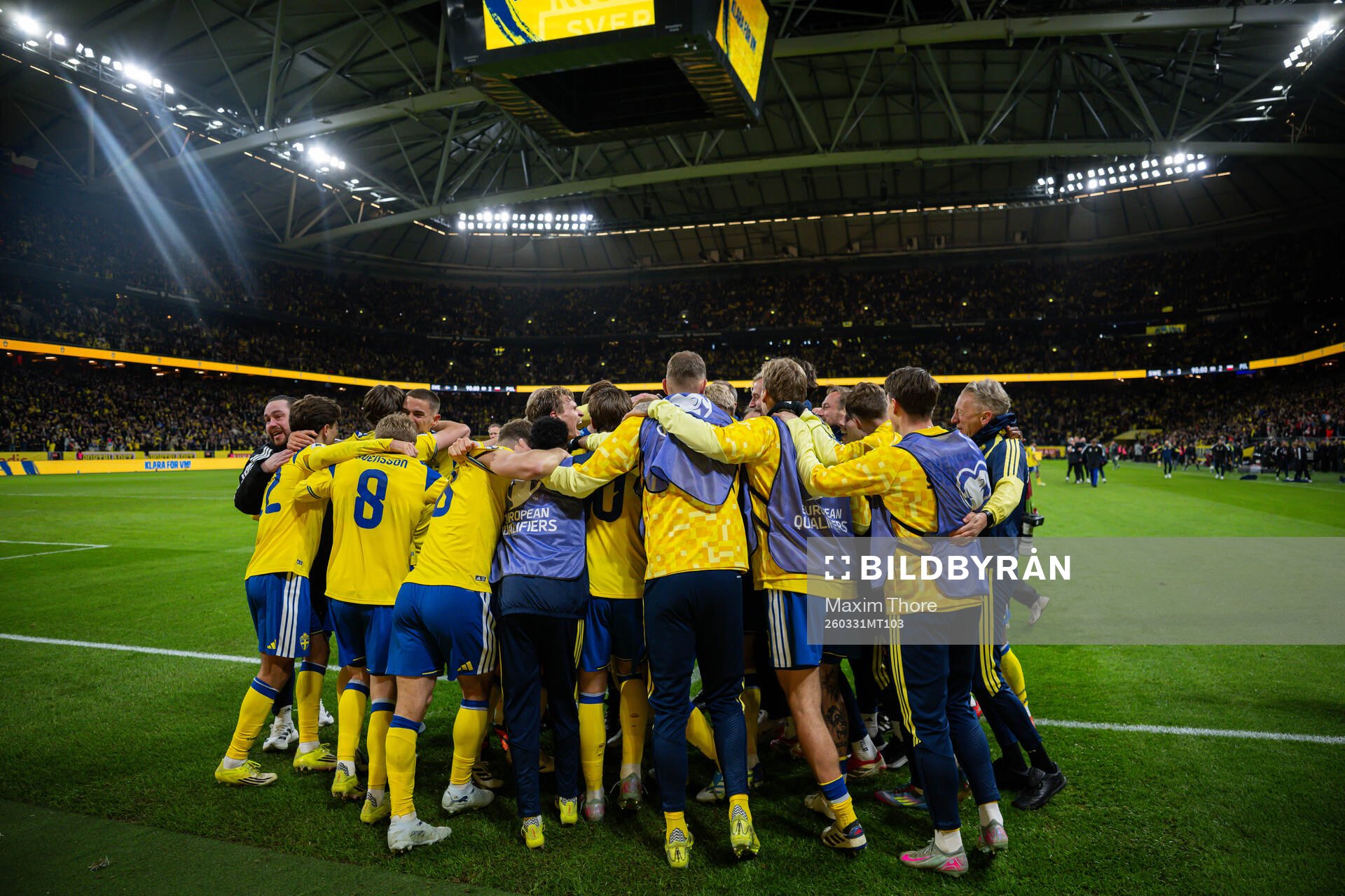 The players of Sweden celebrate