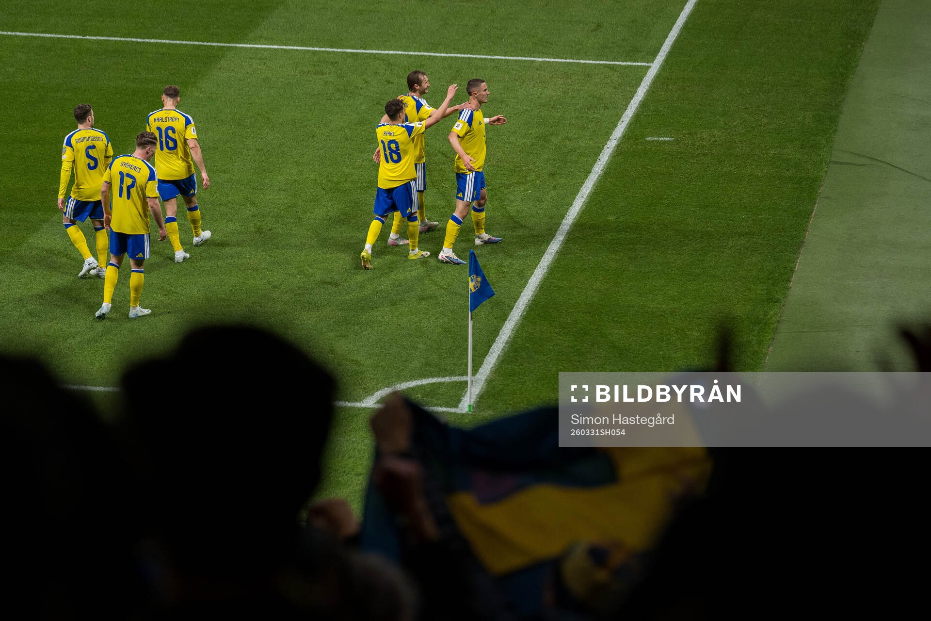 Yasin Ayari, Benjamin Nygren and Gustaf Lagerbielke of