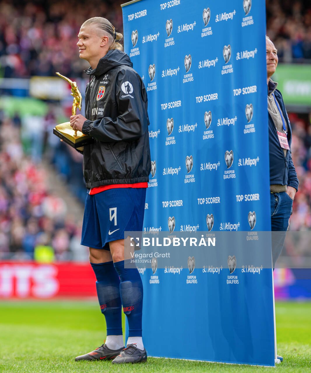 Erling Braut Haaland of Norway with a top scorer award