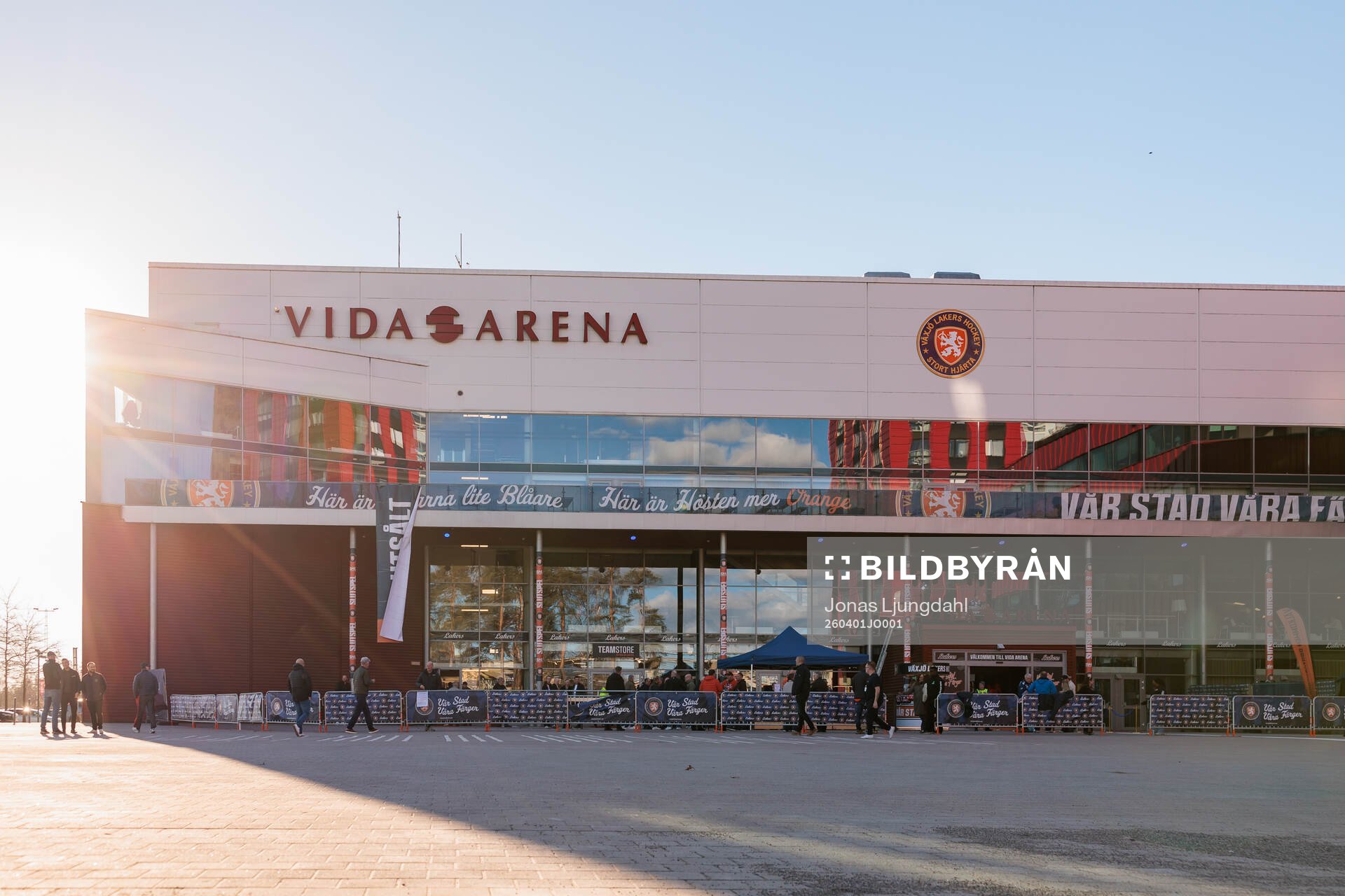 Exteriör vy av Vida arena