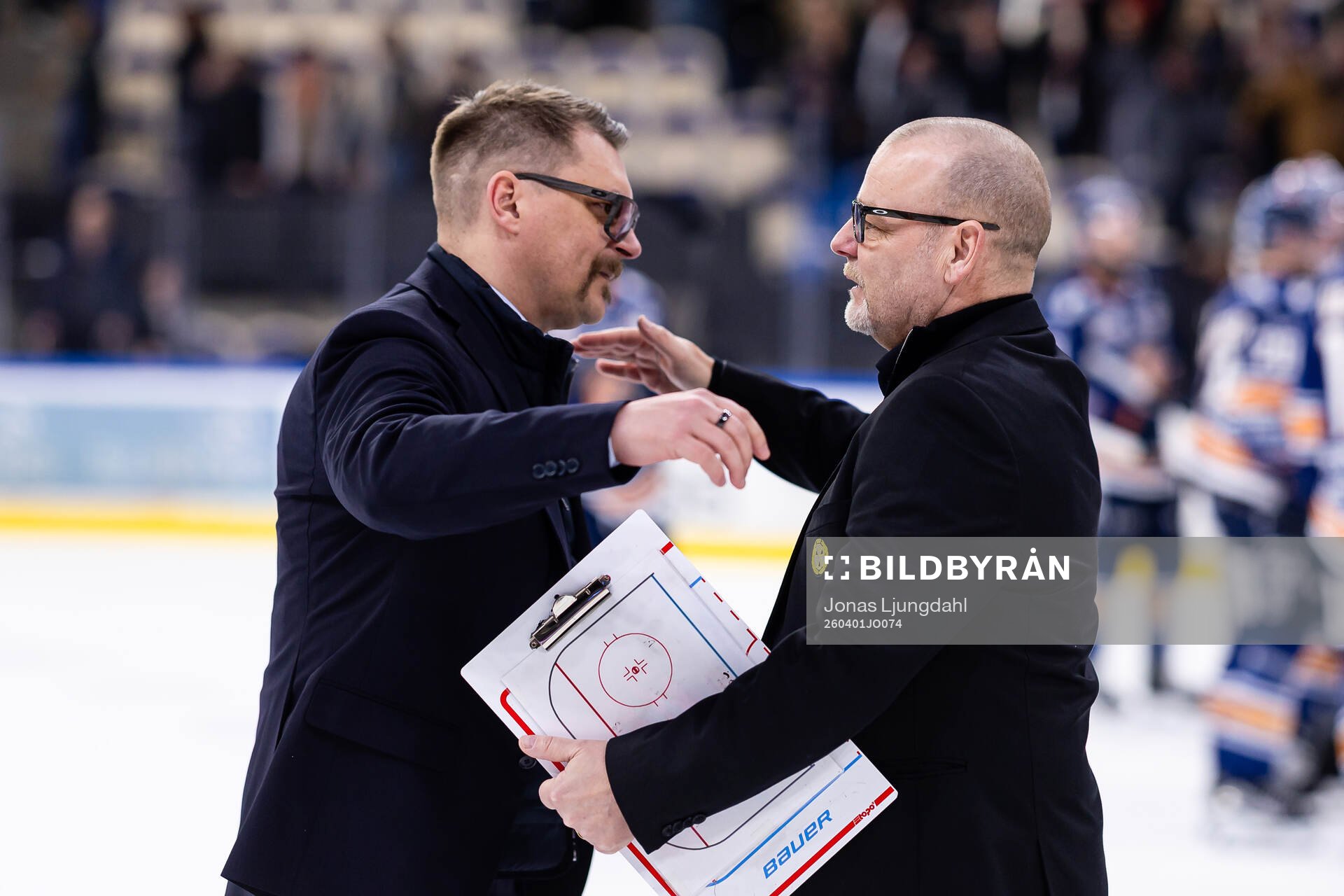 Växjös tränare Björn Hellkvist och Brynäs tränare