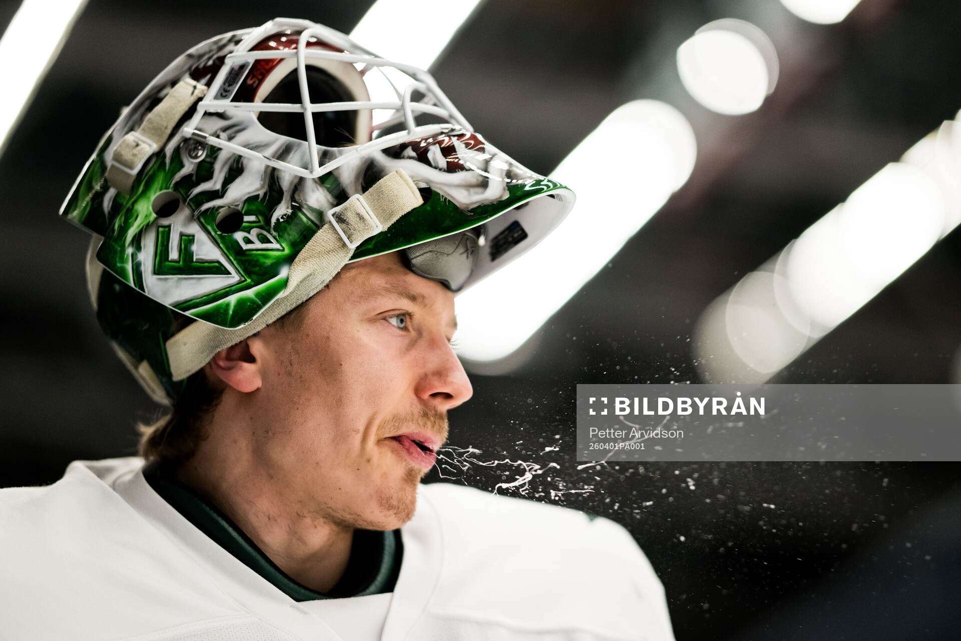 Färjestads målvakt Emil Larmi