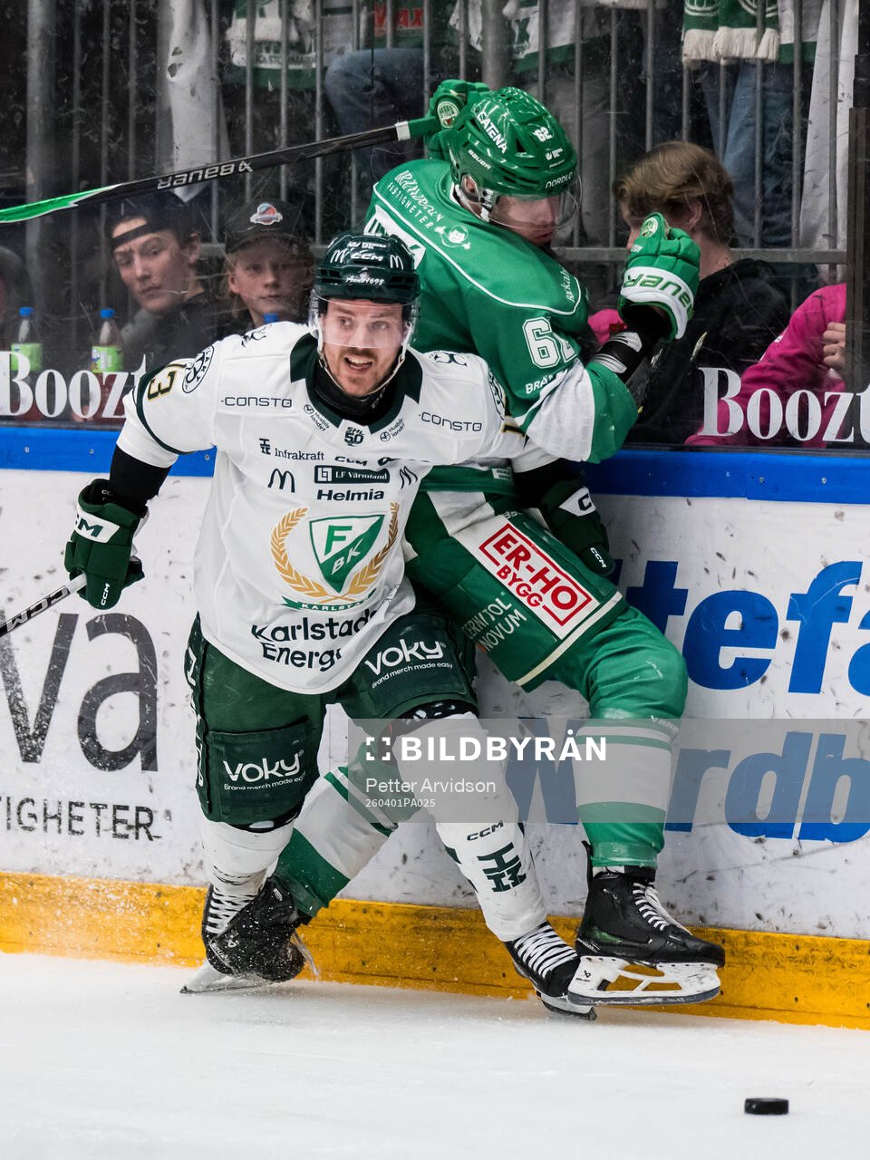 Färjestads Joel Kellman och Rögles Lubos Horky