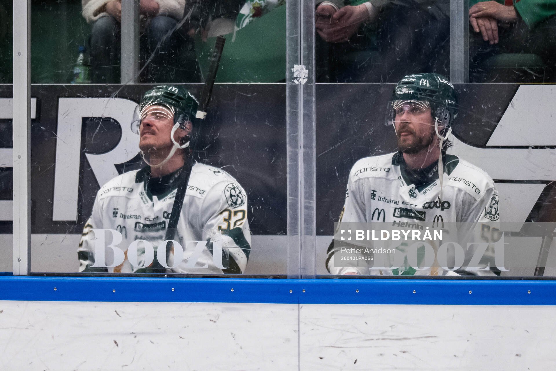 Färjestads Magnus Nygren och Linus Johansson i