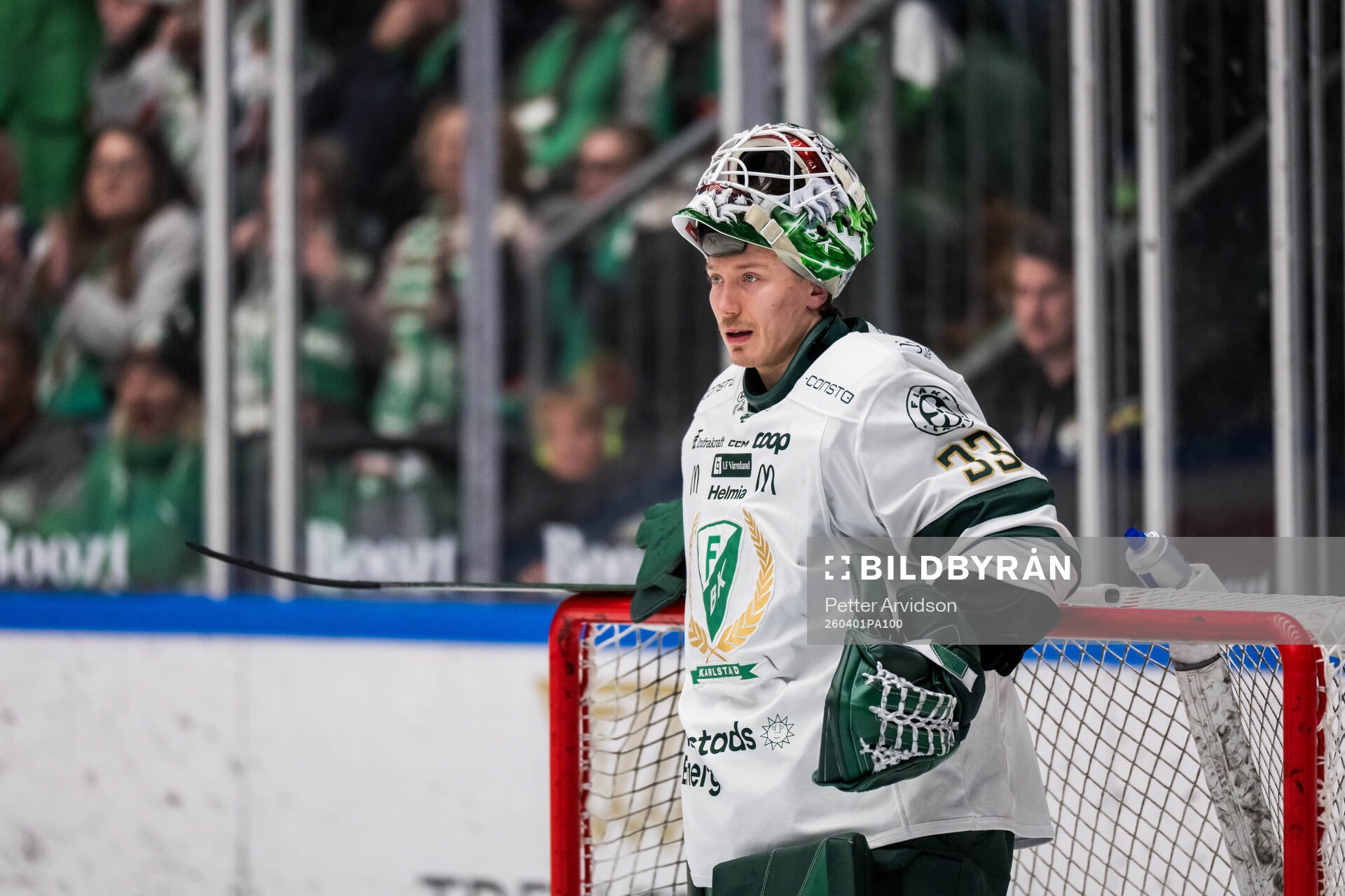Färjestads målvakt Emil Larmi