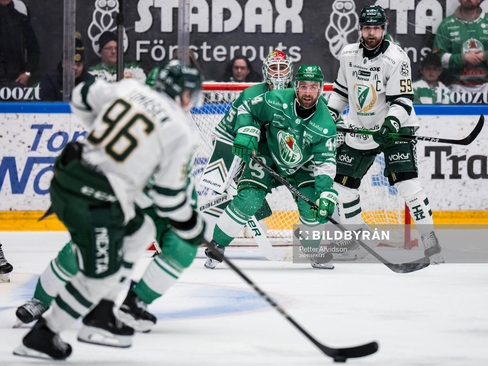 Rögles Calvin De Haan och Färjestads Linus Johansson