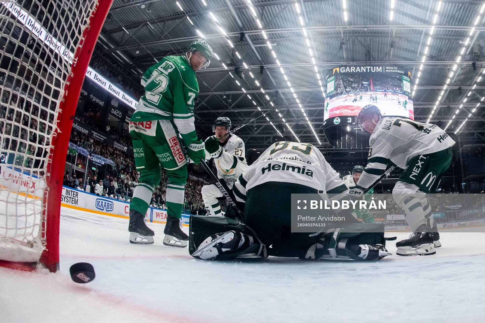Rögles Daniel Zaar gör 4-1 målet mot Färjestads