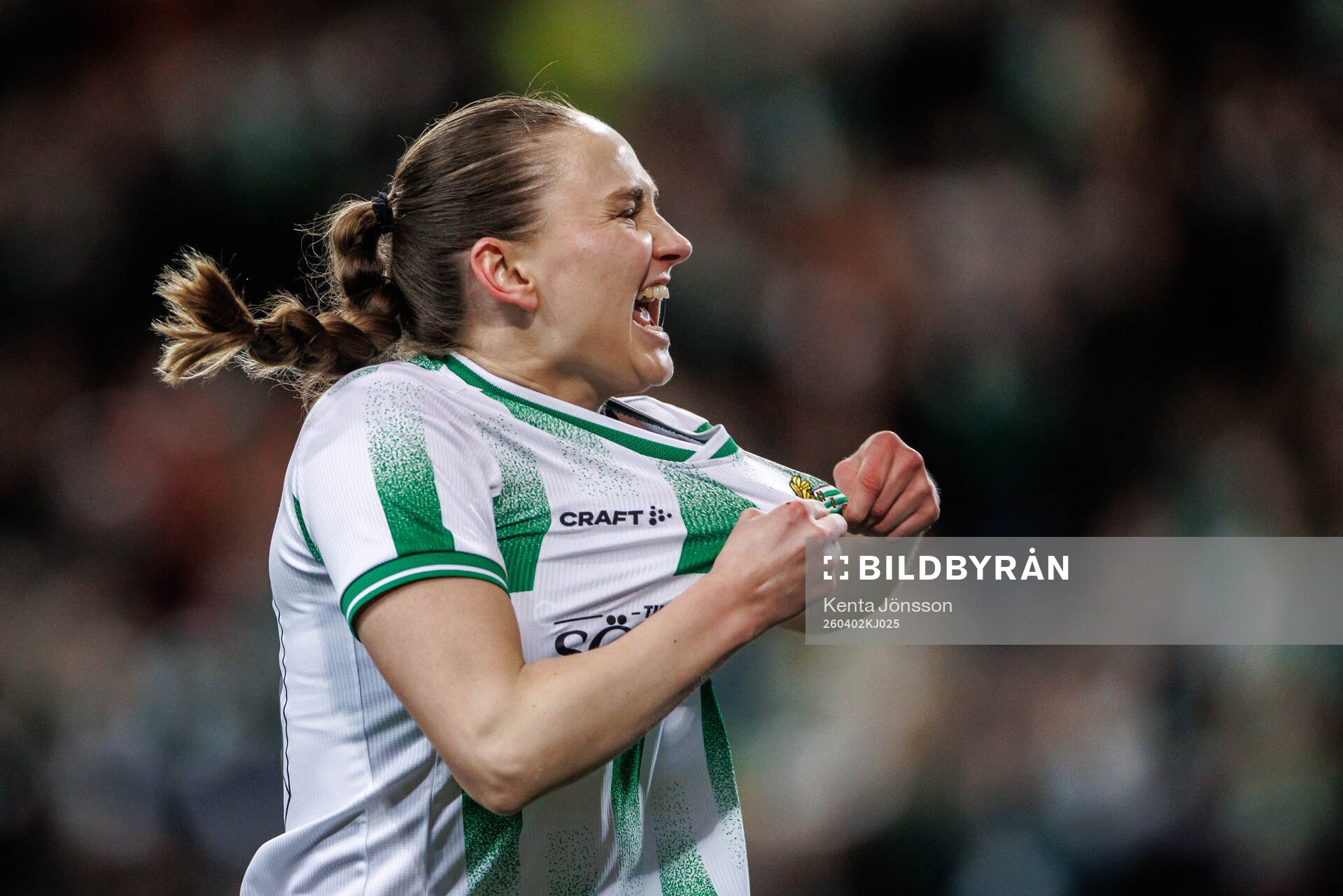 Vilde Hasund of Hammarby celebrates the 2-0 goal