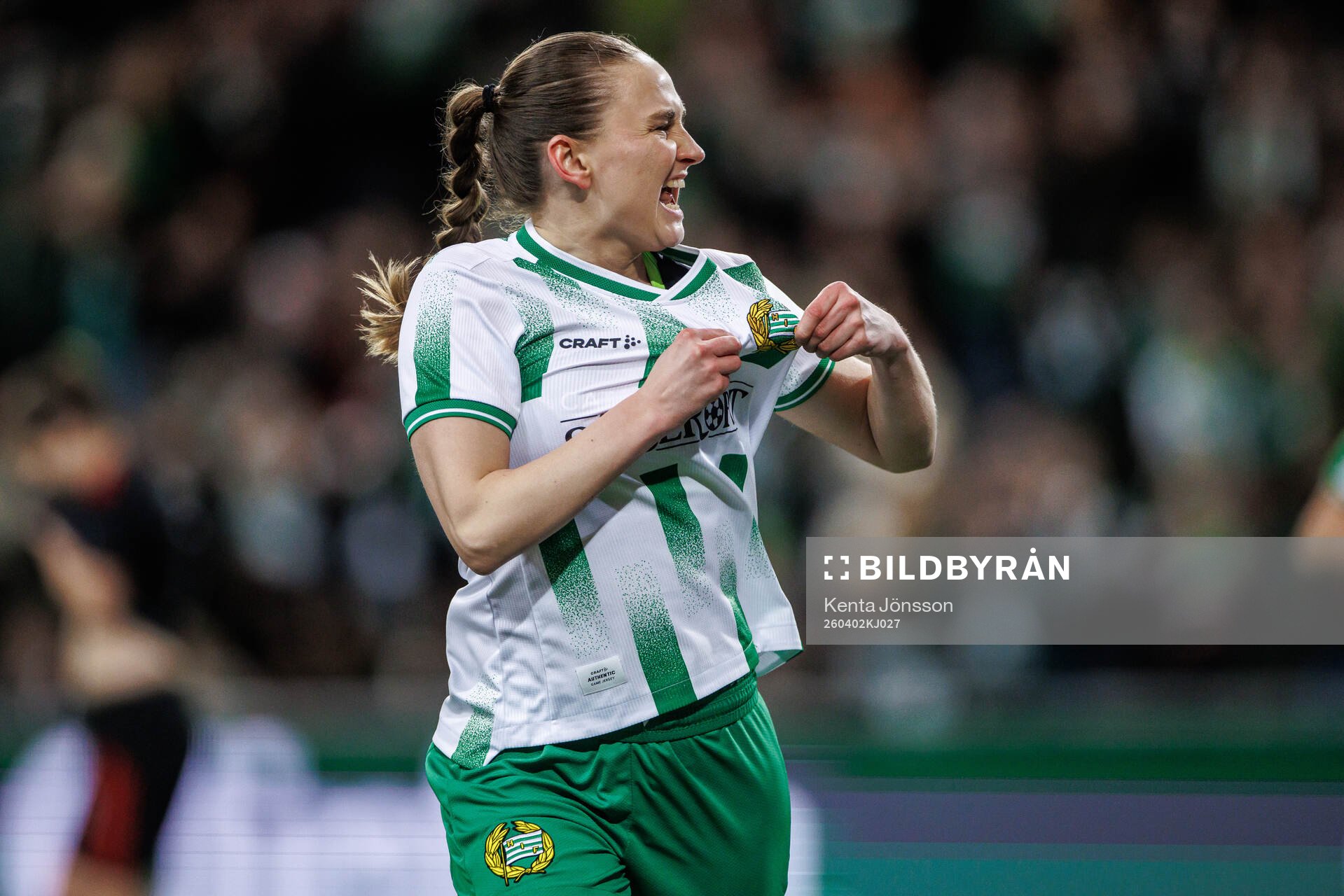 Vilde Hasund of Hammarby celebrates the 2-0 goal