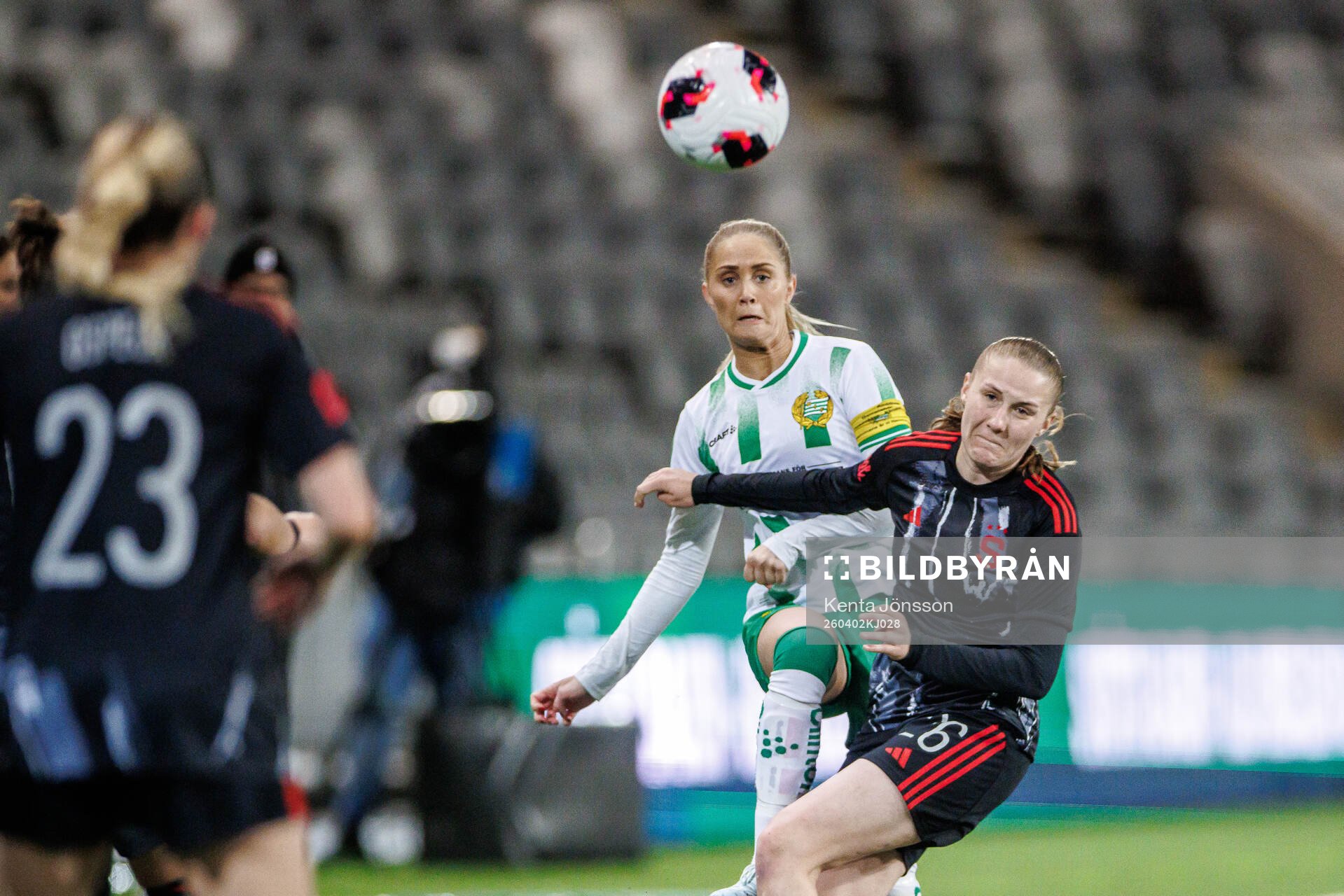 Alice Carlsson of Hammarby and Denisa Rancova of Sparta