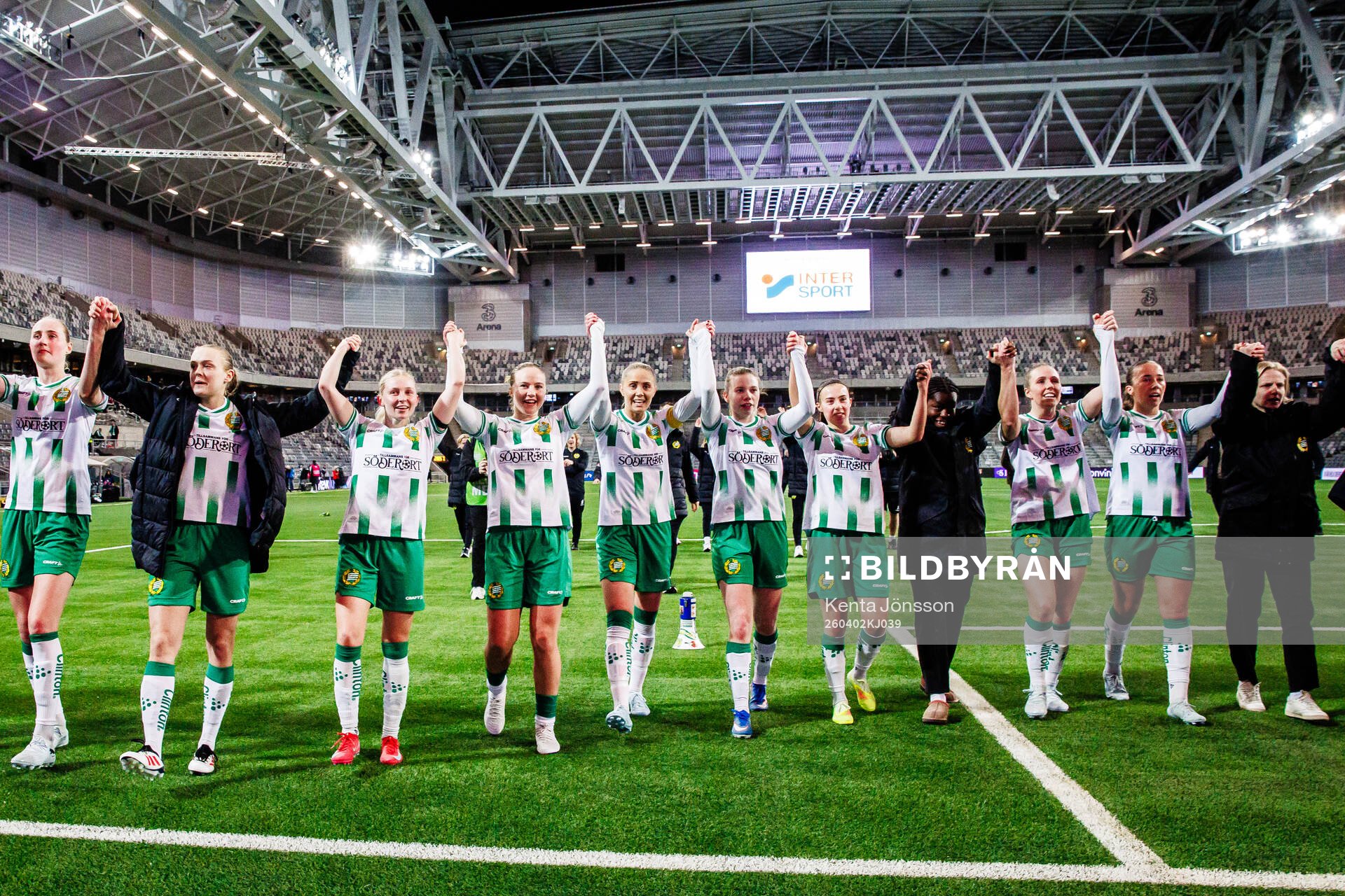 Players of Hammarby celebrates