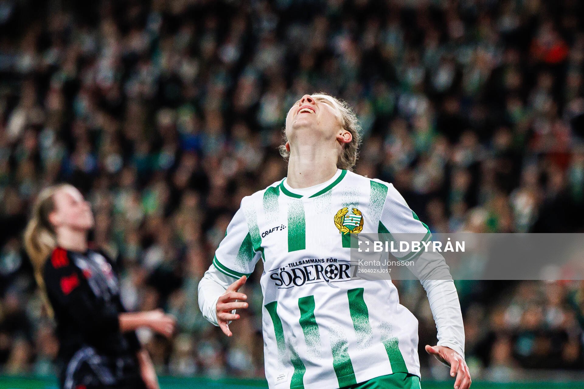Hannah Sjödahl of Hammarby reacts