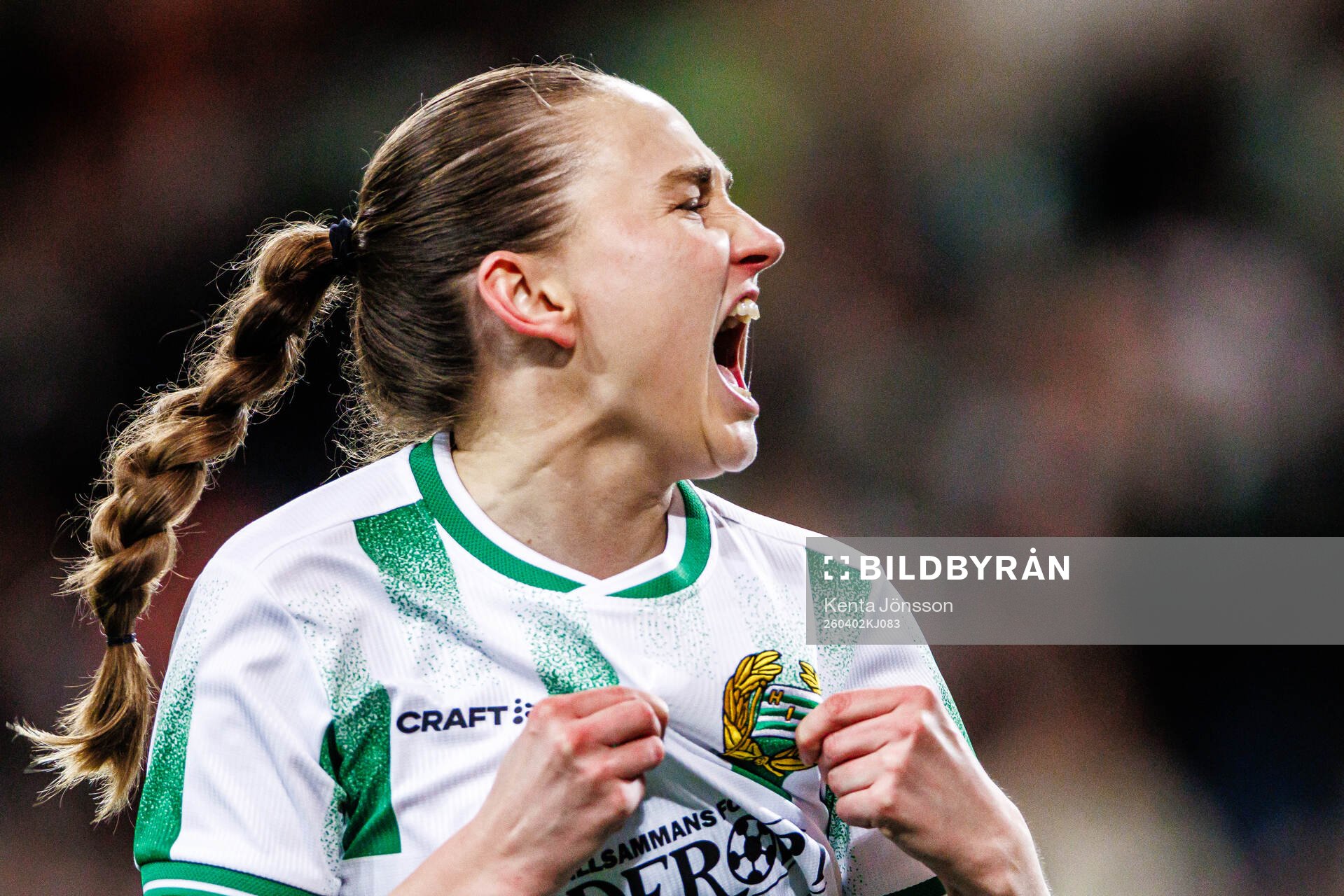 Vilde Hasund of Hammarby  celebrates