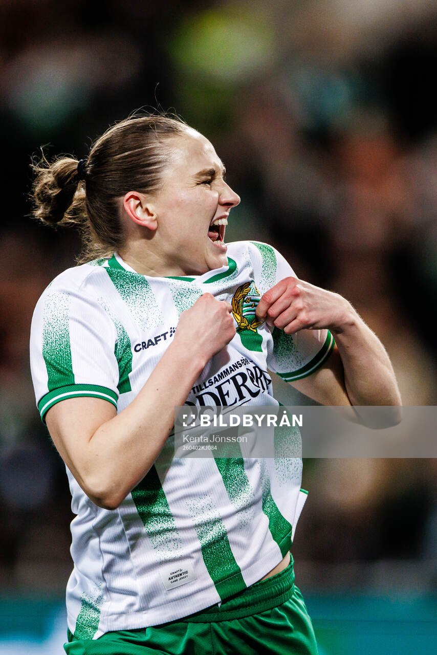 Vilde Hasund of Hammarby celebrates