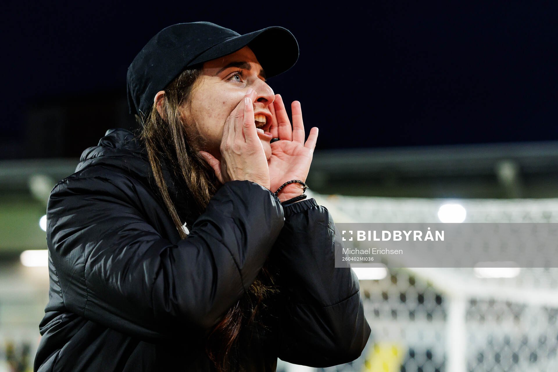 Coach Elena Sadiku of Häcken celebrates