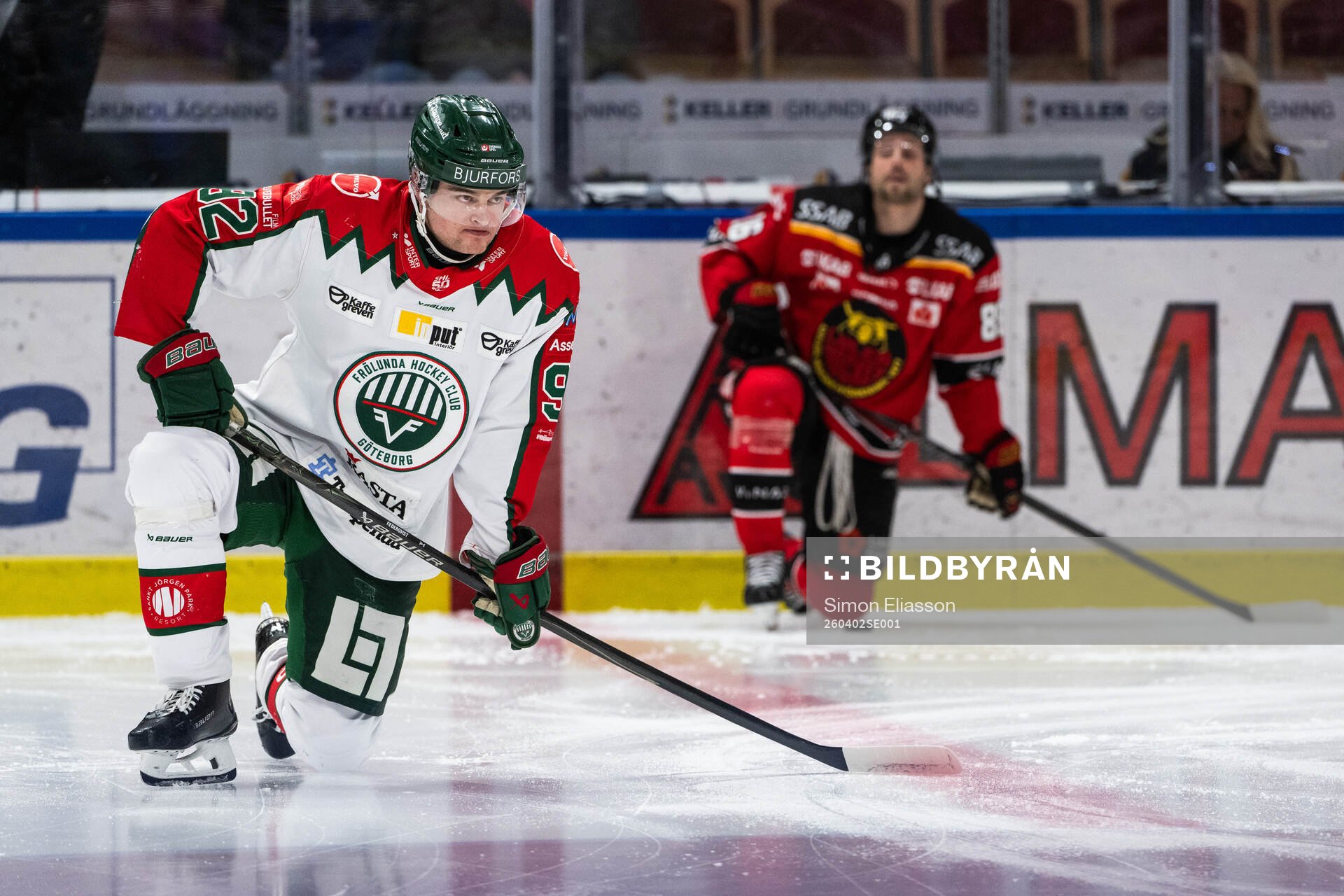 Frölundas Filip Cederqvist och Luleås Mathias Bromé