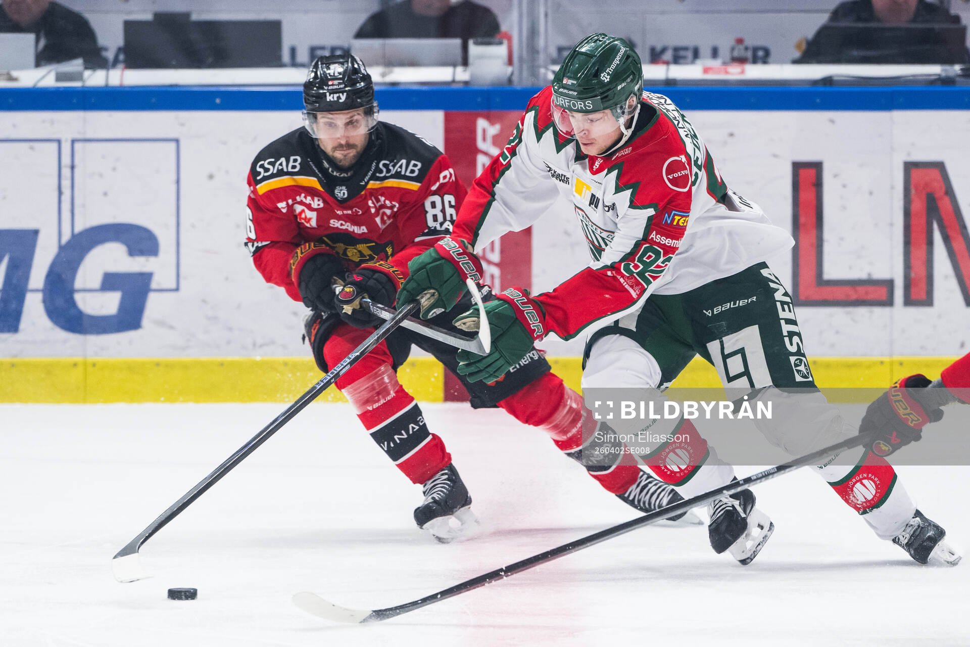 Luleås Mathias Bromé och Frölundas Filip Cederqvist