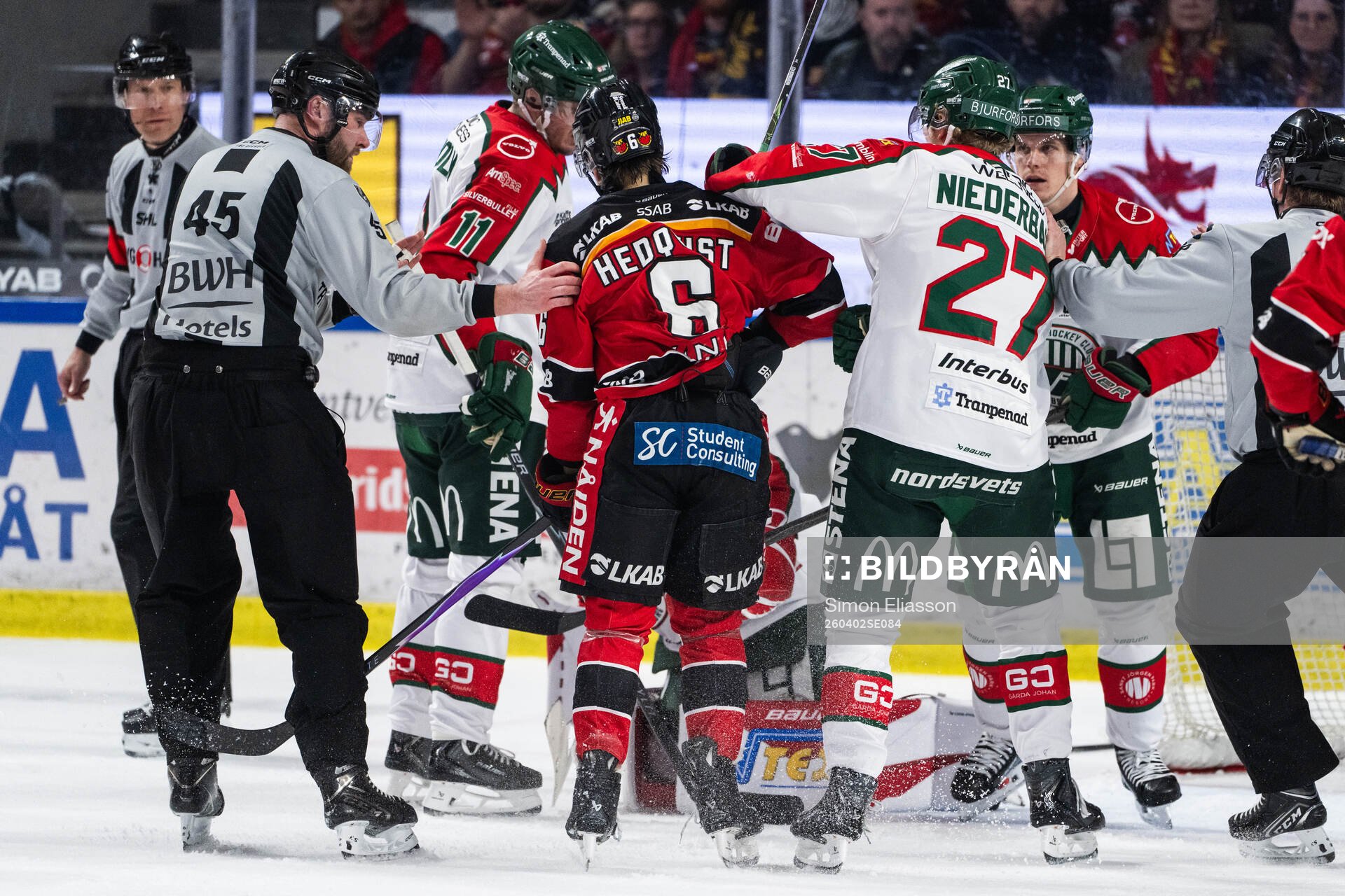 Luleås Isac Hedqvist och Frölundas Theodor Niederbach