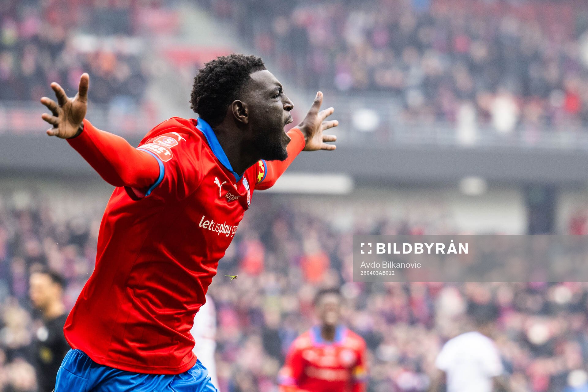 Helsingborgs Demba N'Diaye jublar