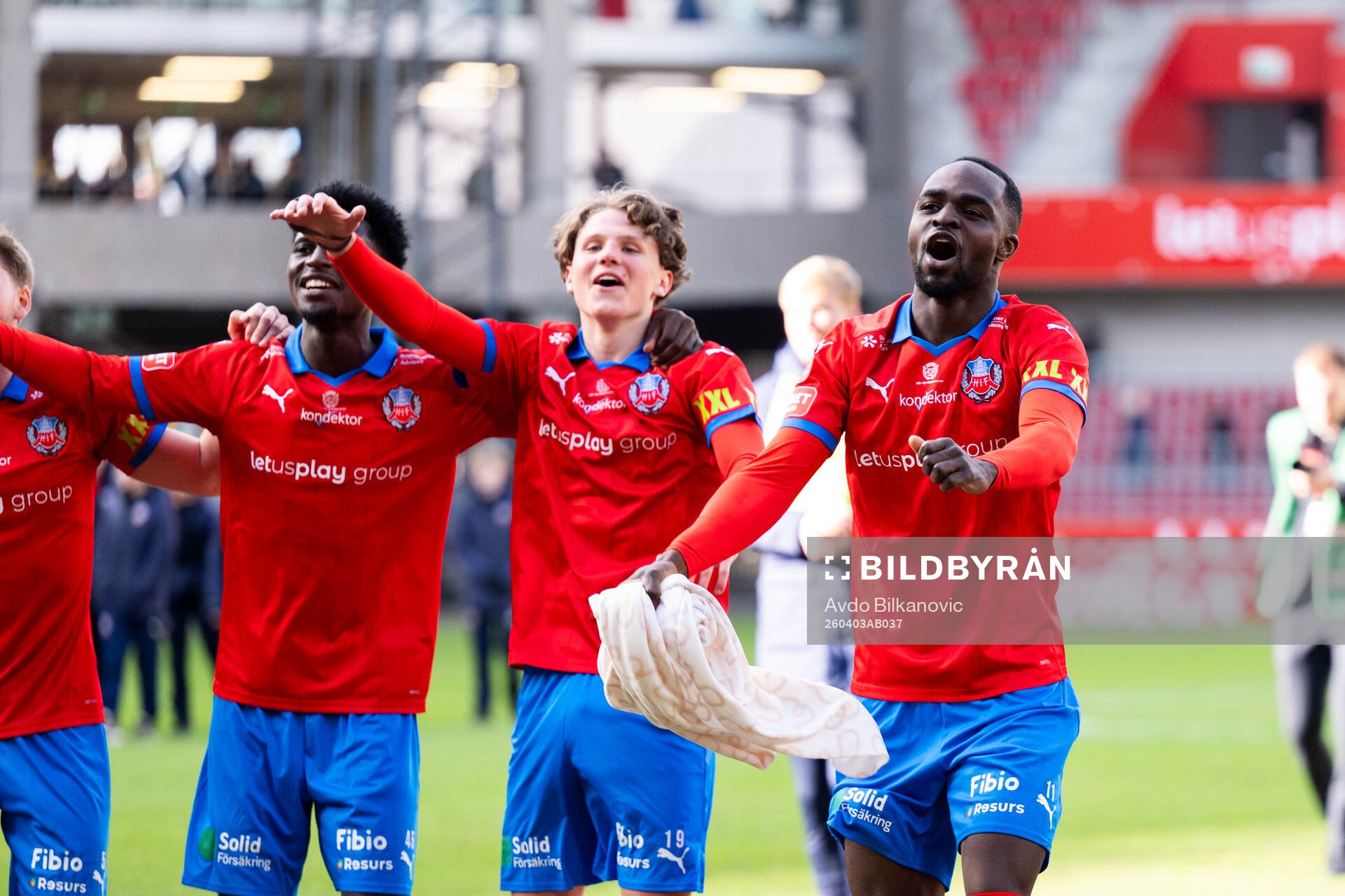 Helsingborgs Adam Akimey jublar