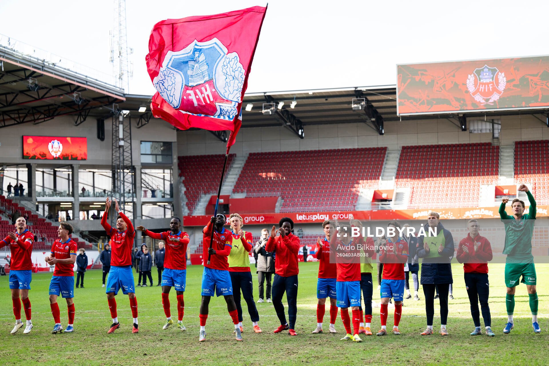 Helsingborgs spelare jublar