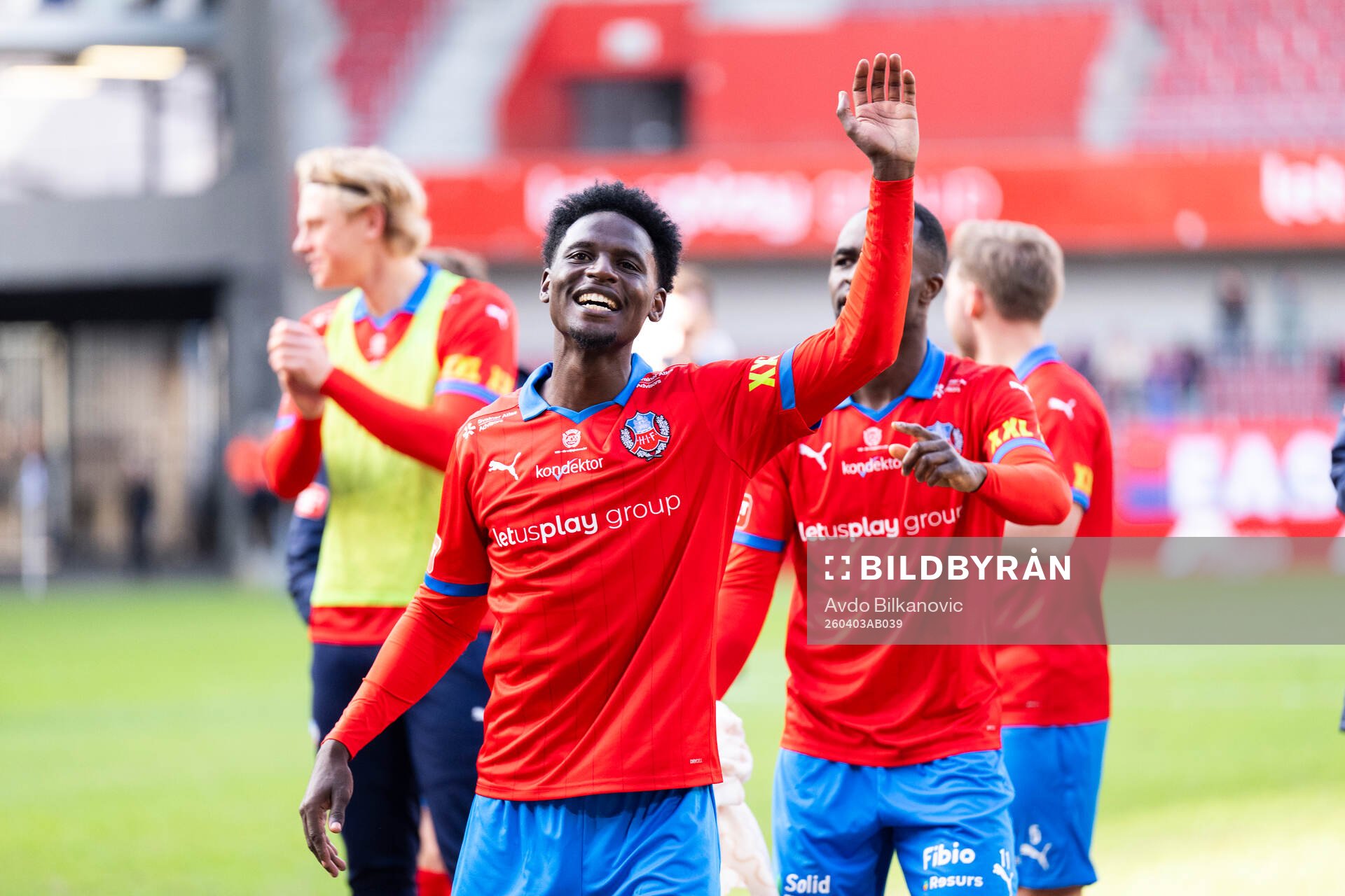 Helsingborgs Daouda Amadou jublar
