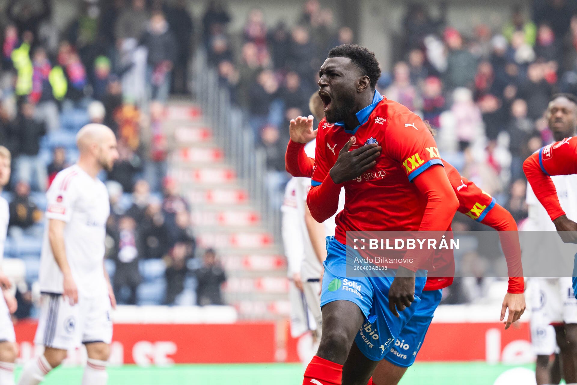 Helsingborgs Demba N'Diaye jublar