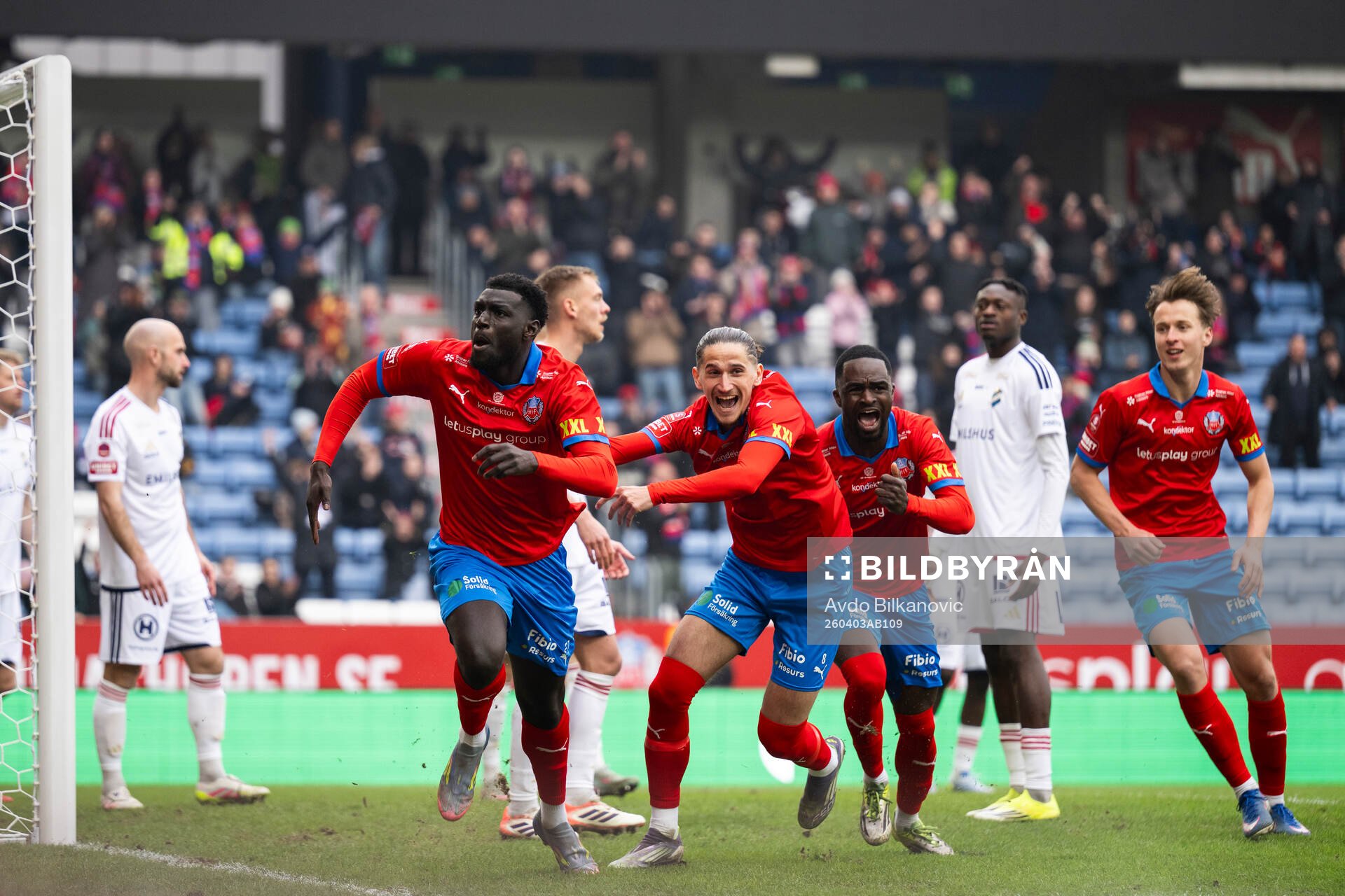 Helsingborgs Demba N'Diaye jublar