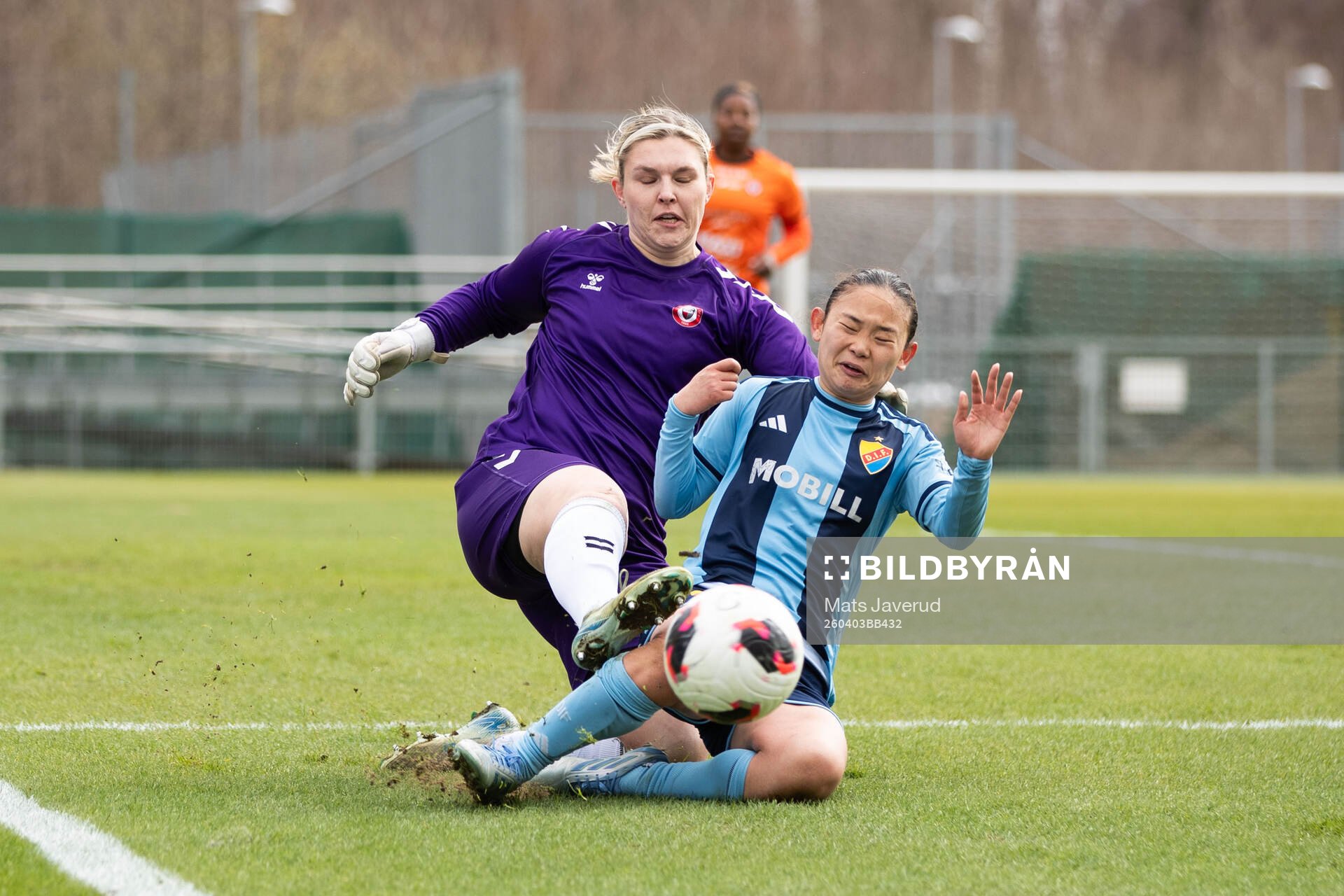 Kristianstads målvakt Moa Olsson och Djurgårdens Urara