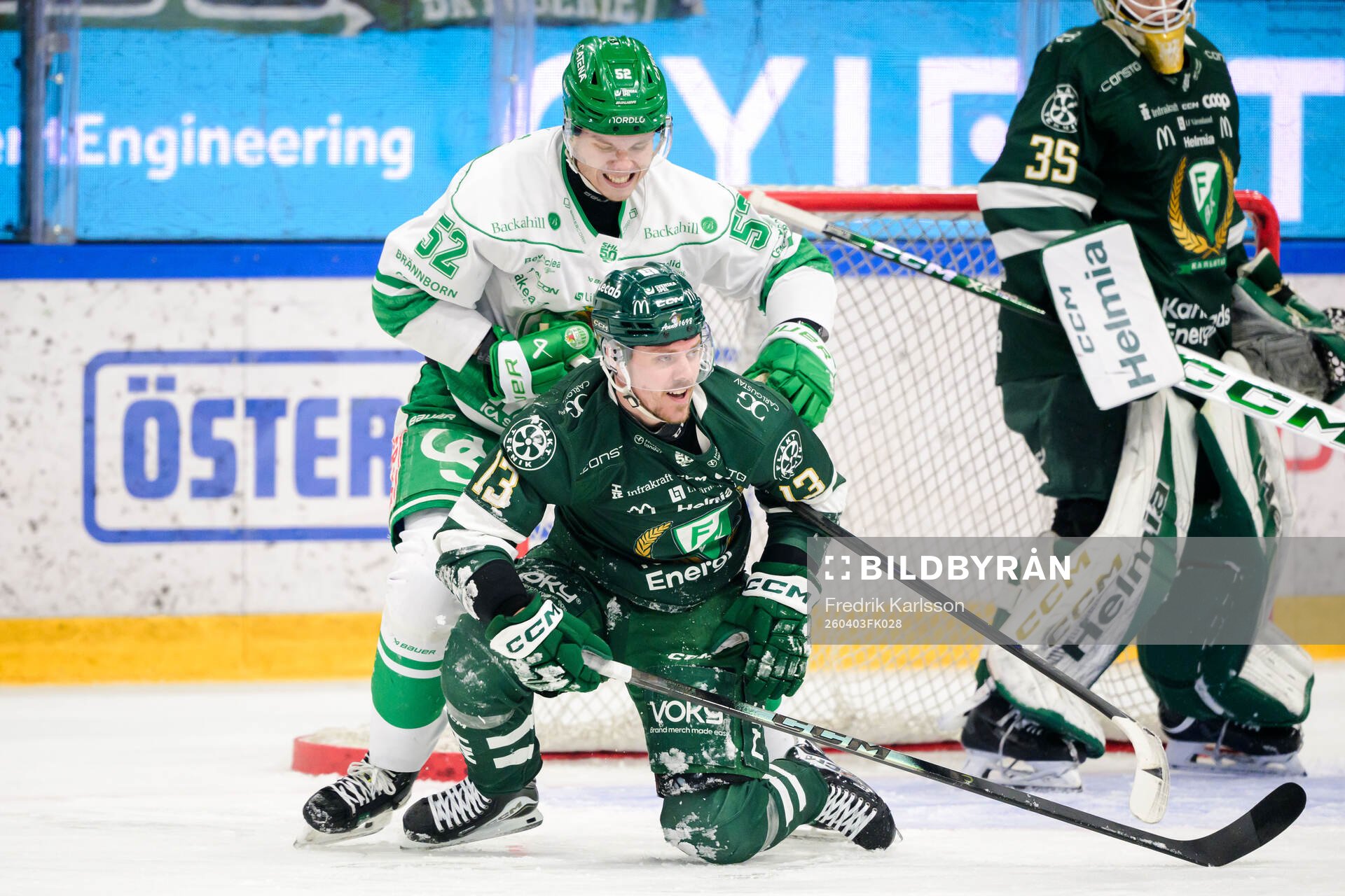 Rögles Felix Nilsson och Färjestads Joel Kellman