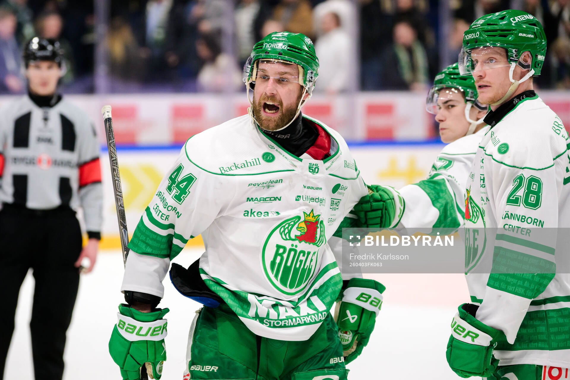 Rögles Calvin De Haan och Anton Bengtsson reagerar