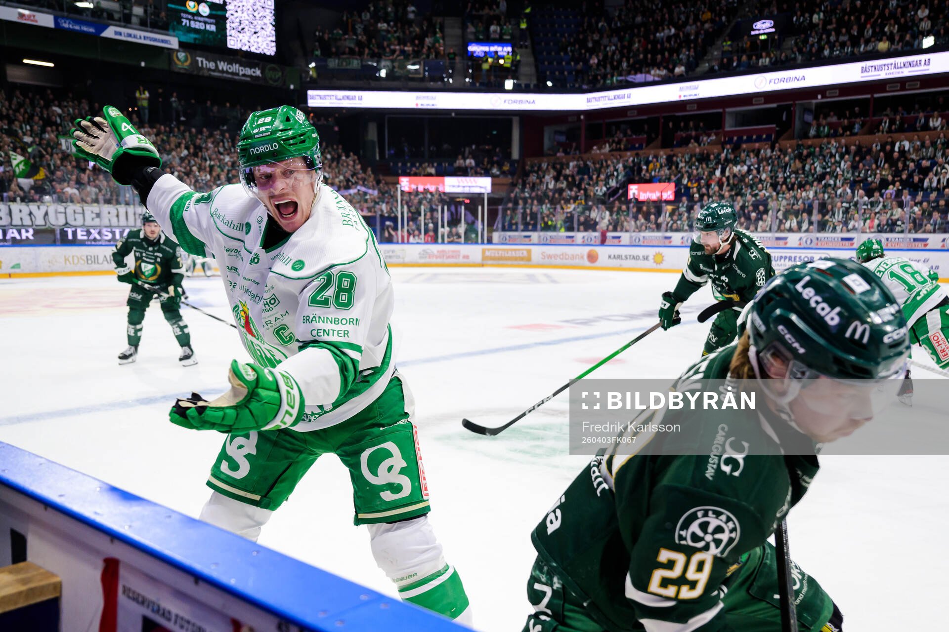 Rögles Anton Bengtsson och Färjestads Oskar Steen