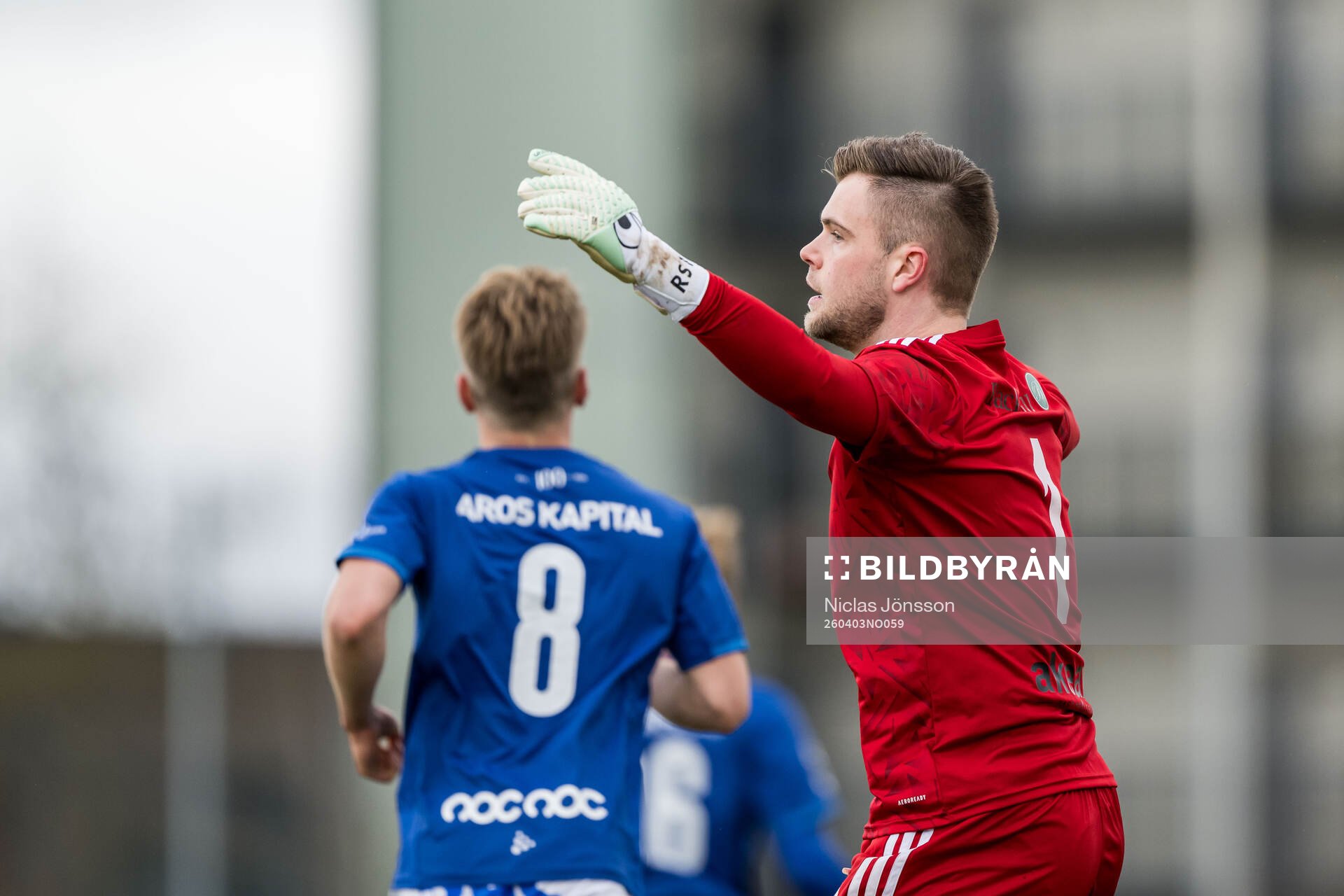 Ängelholms målvakt Robin Streifert deppar