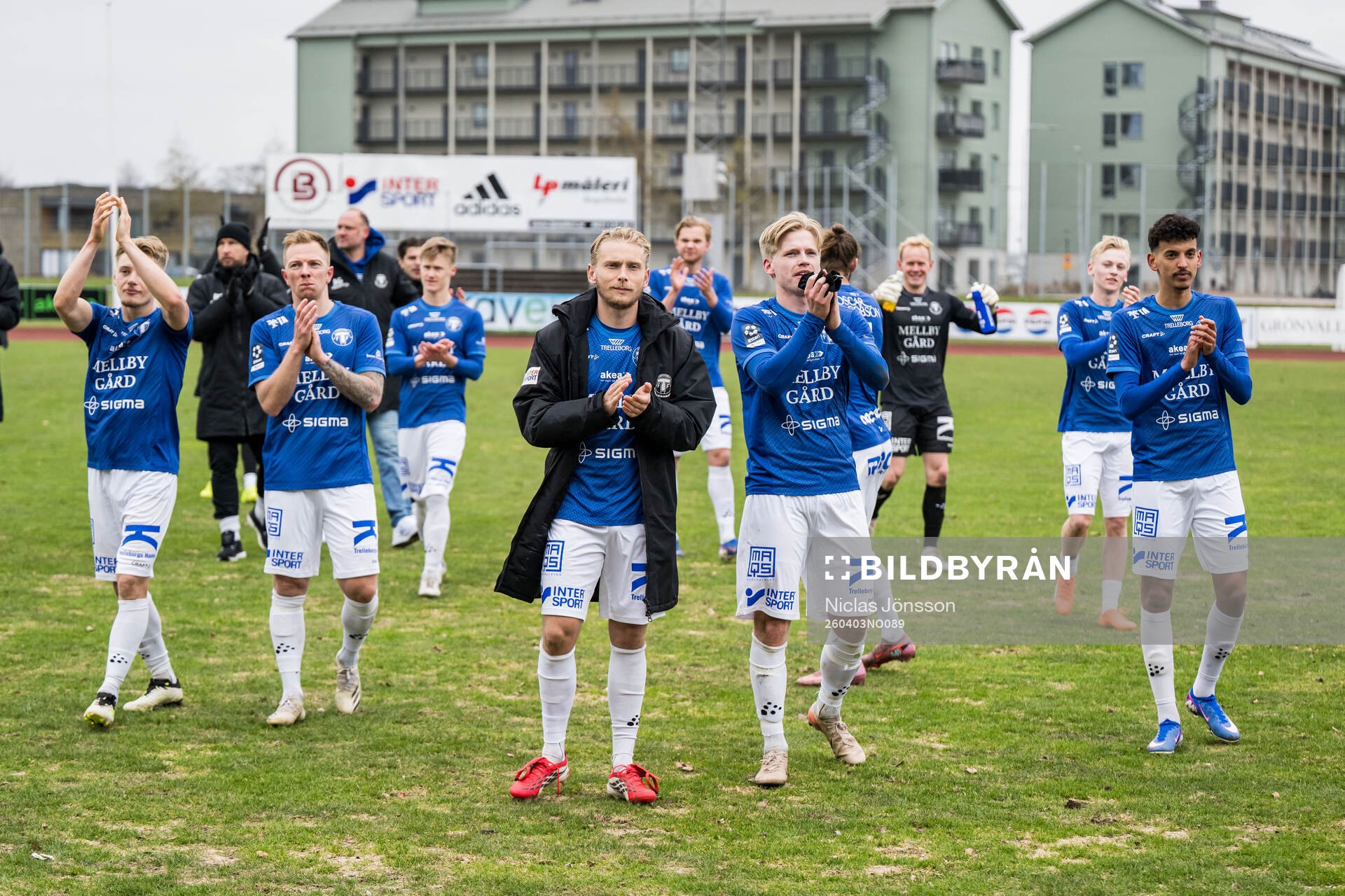 Trelleborgs Johan Brannefalk och Oskar Gabrielsson jublar