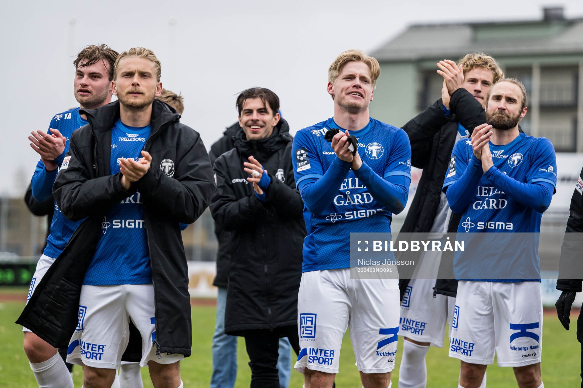 Trelleborgs Johan Brannefalk och Oskar Gabrielsson jublar