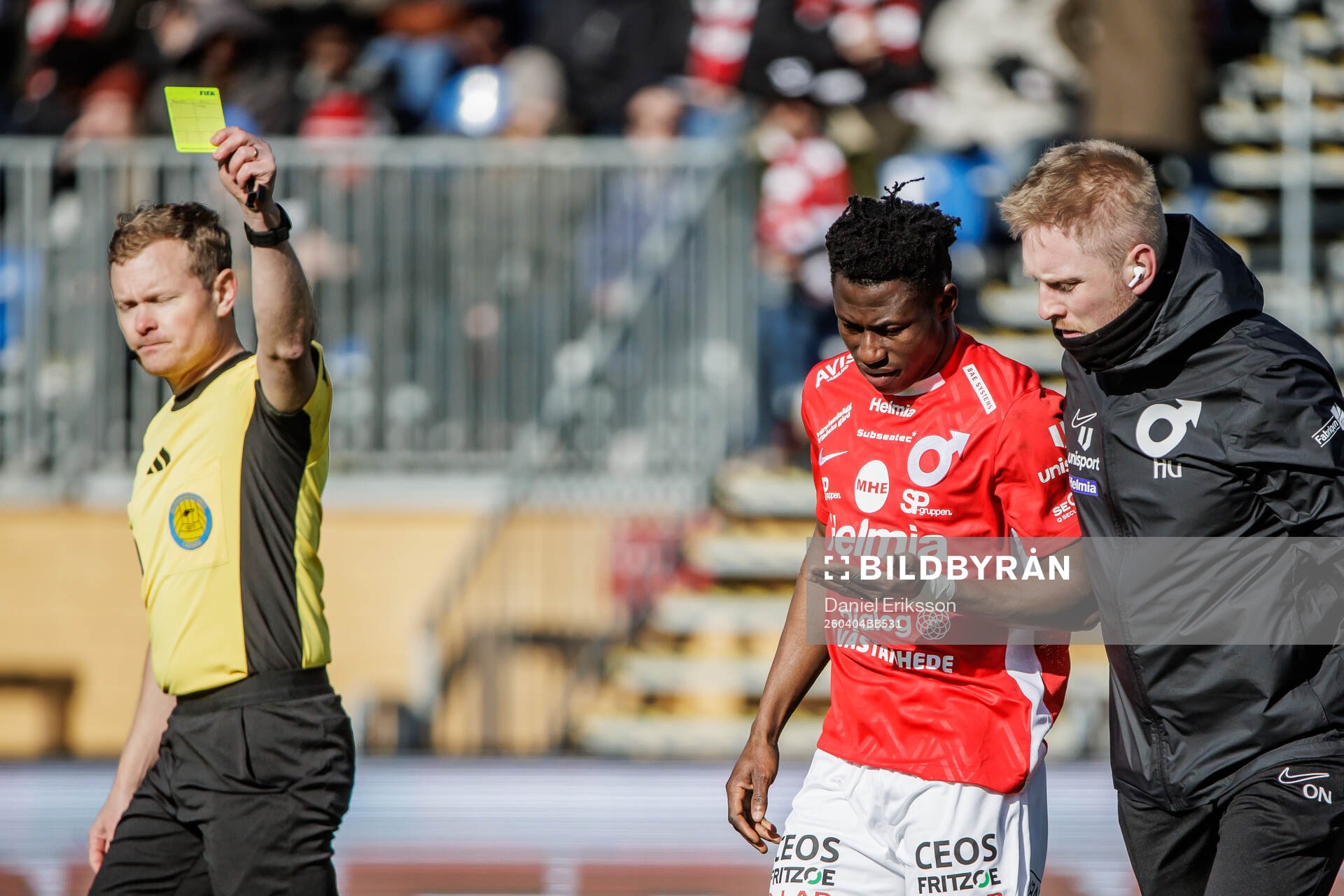 Degerfors Yiriyon Gideon Yaw tilldelas gult kort