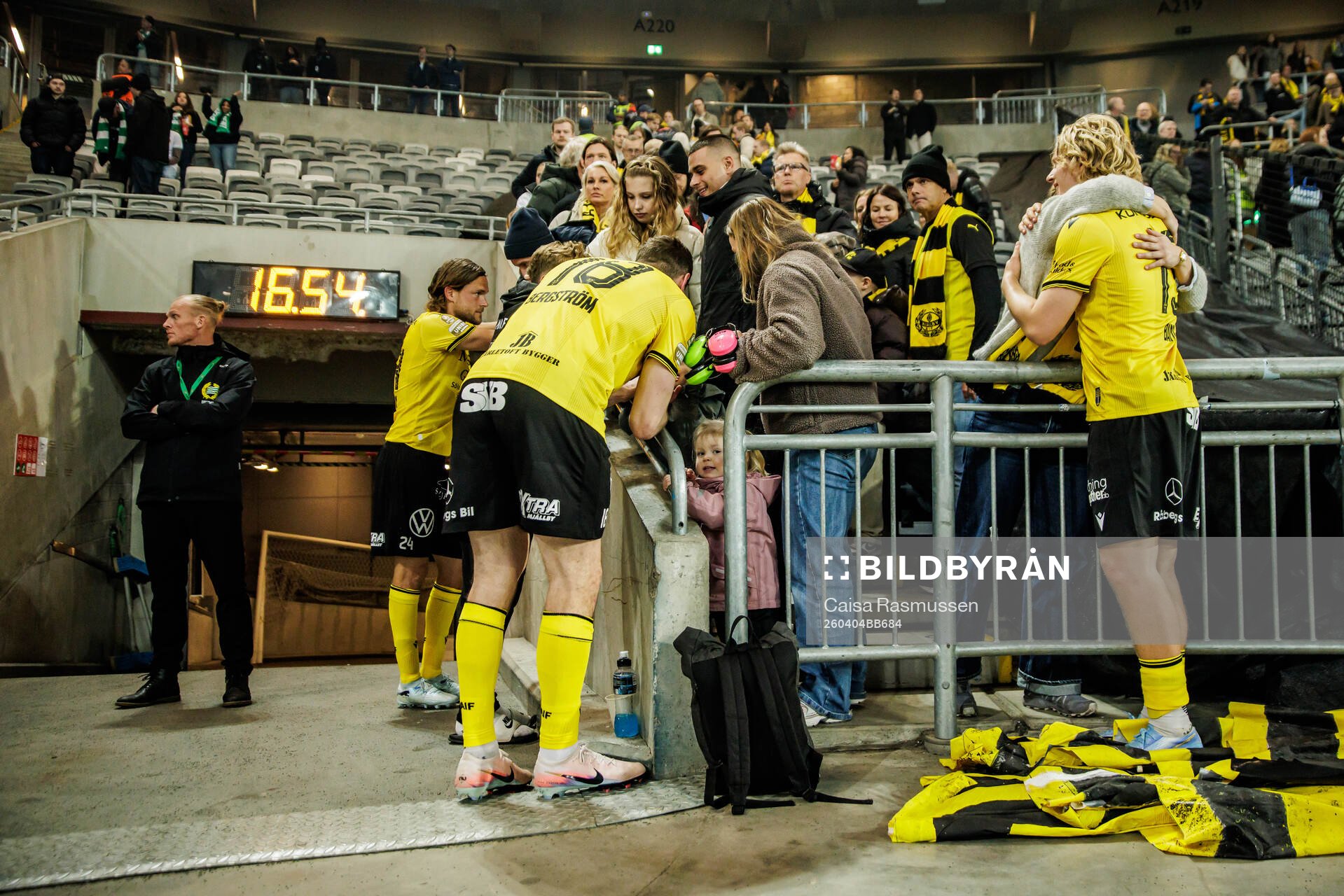 Mjällbys Tom Pettersson, Jacob Bergström och Bork Bang