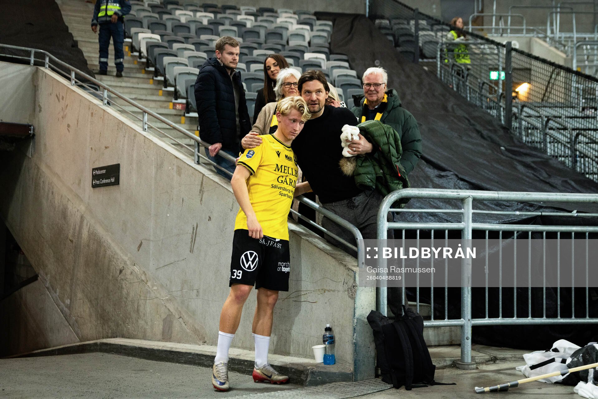 Mjällbys Romeo Leandersson med pappa William Leandersson