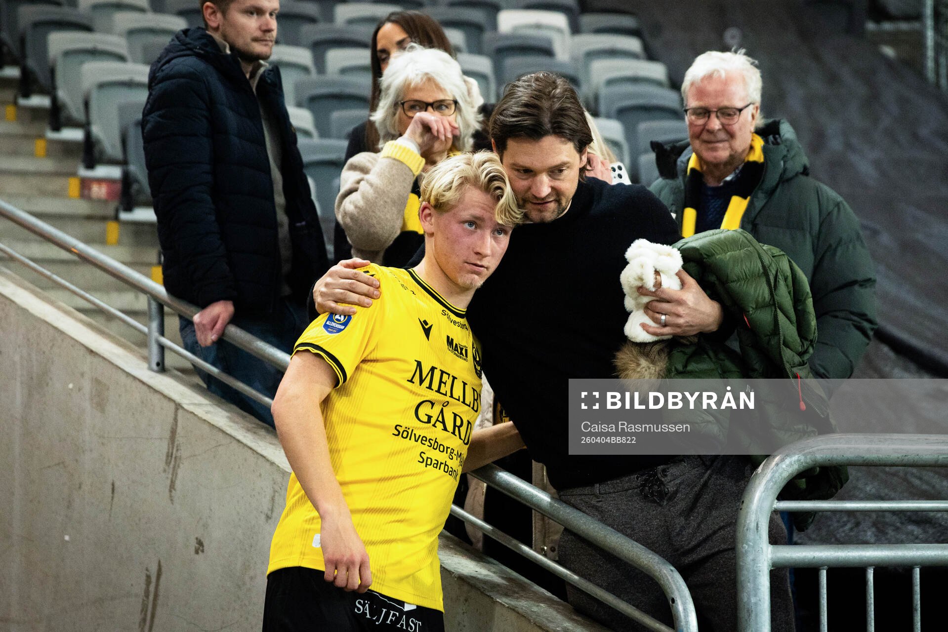 Mjällbys Romeo Leandersson med pappa William Leandersson