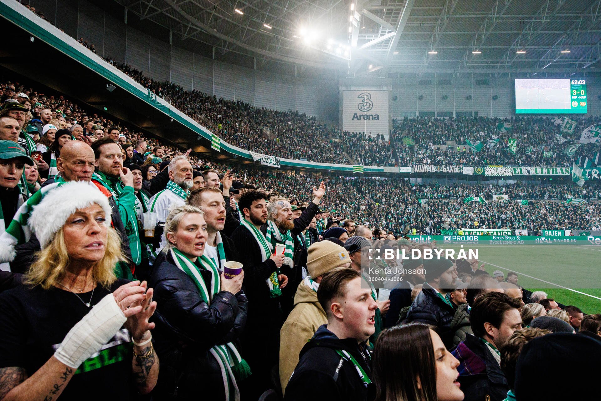 3Arena med Hammarbys supportrar