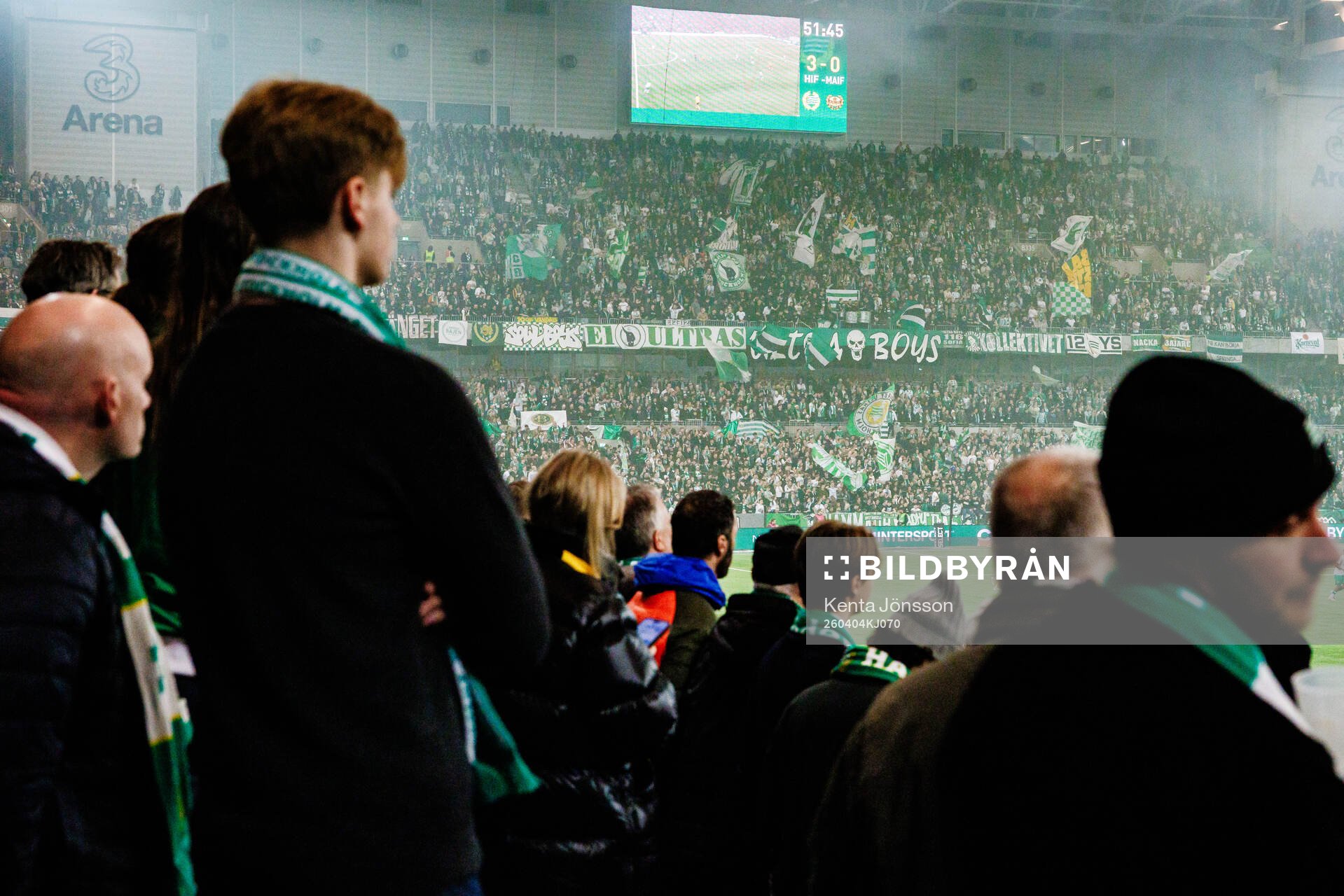 3Arena med Hammarbys supportrar