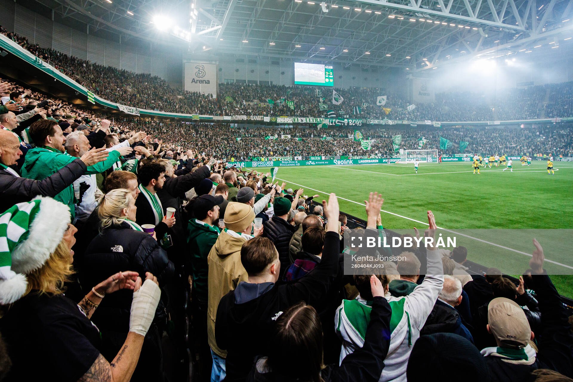 3Arena med Hammarbys supportrar