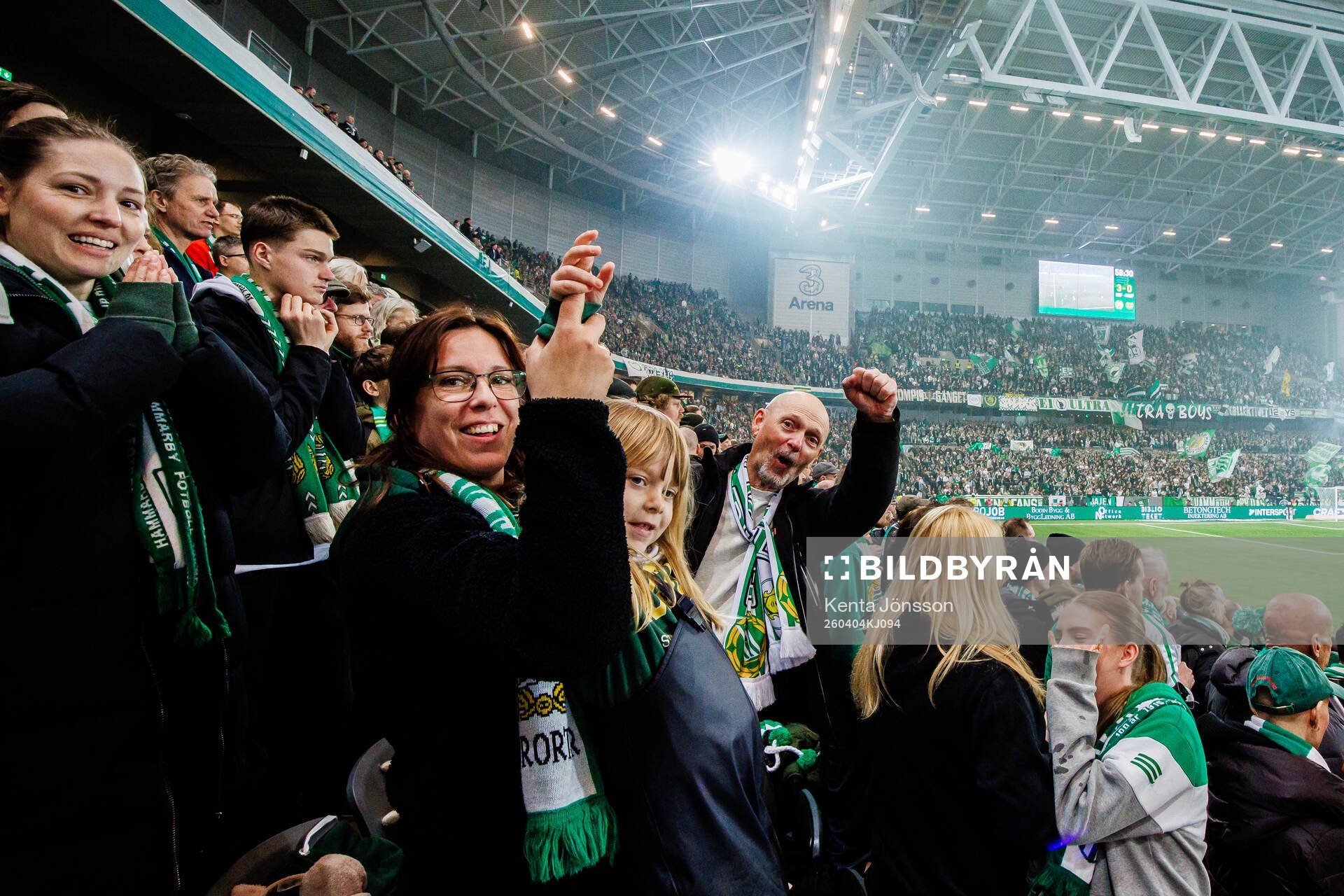 3Arena med Hammarbys supportrar