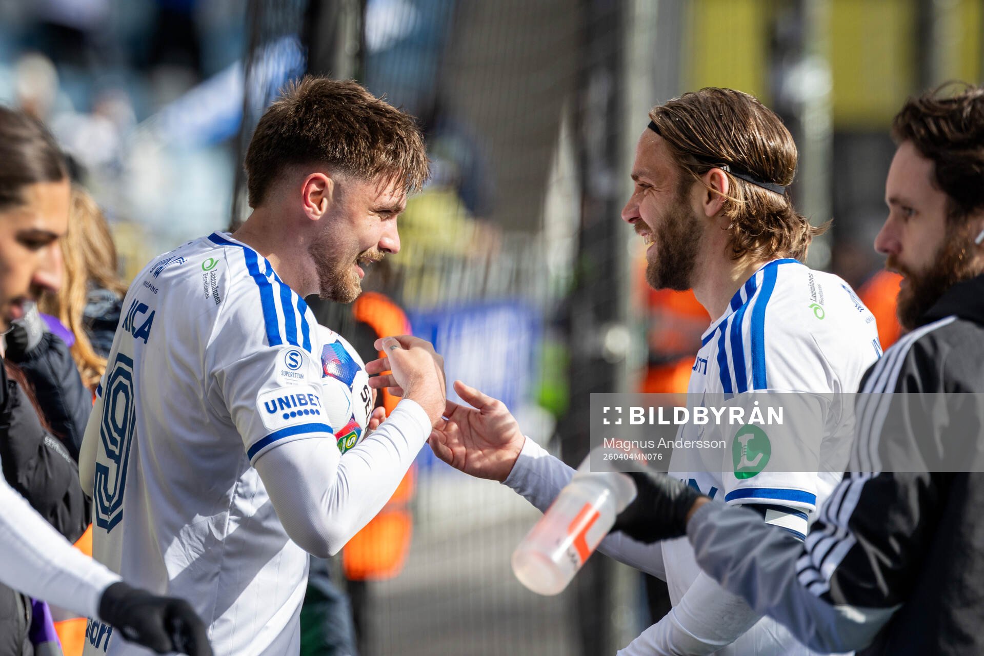IFK Norrköpings Tim Prica och Christoffer Nyman jublar