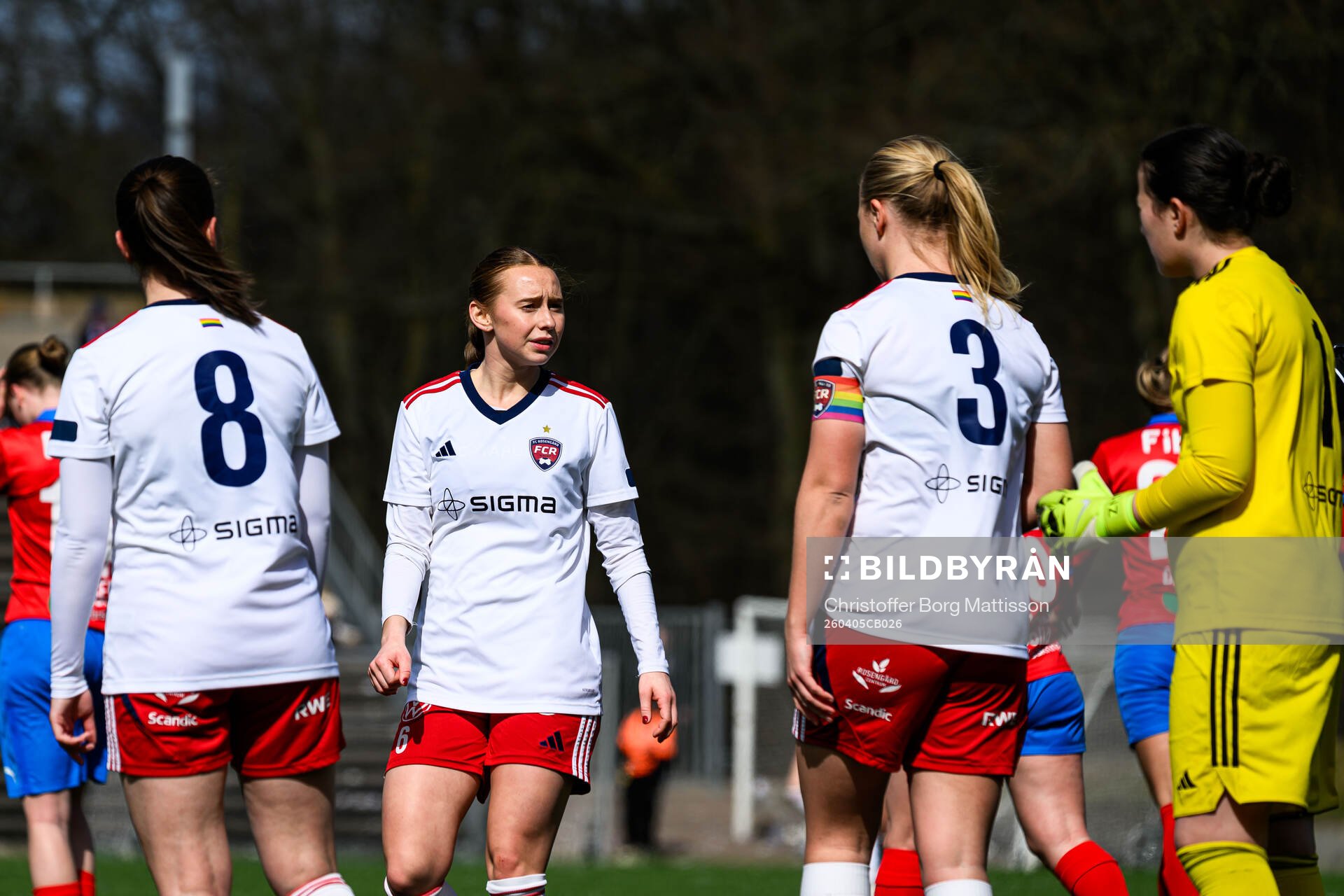 FC Rosengårds Anna Larsson, Kajsa Lindwall, Ellen Leijon